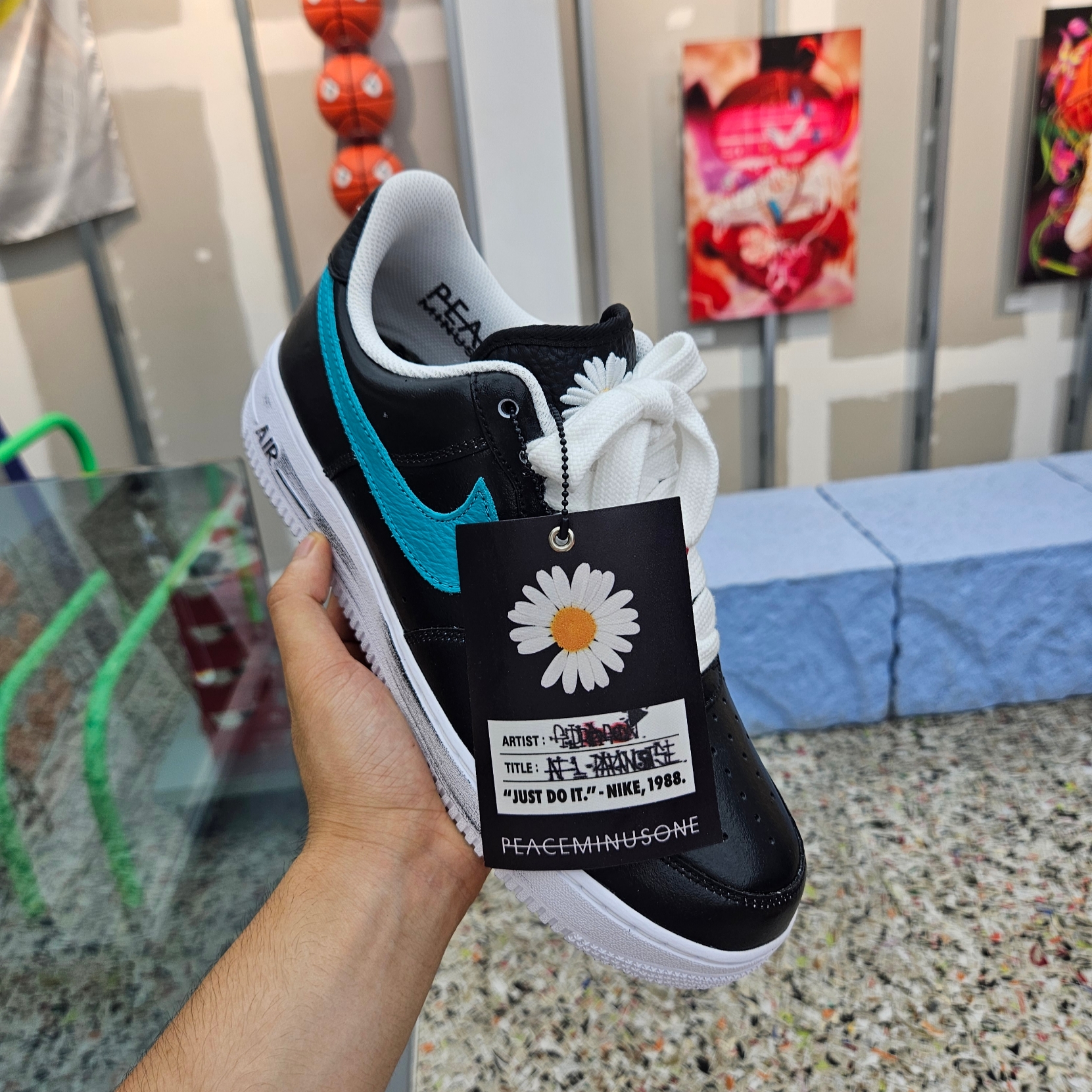 Nike x Peaceminusone Air Force 1 Low Para-Noise 3.0 Black and Multicolor 착용 스타일 - 2