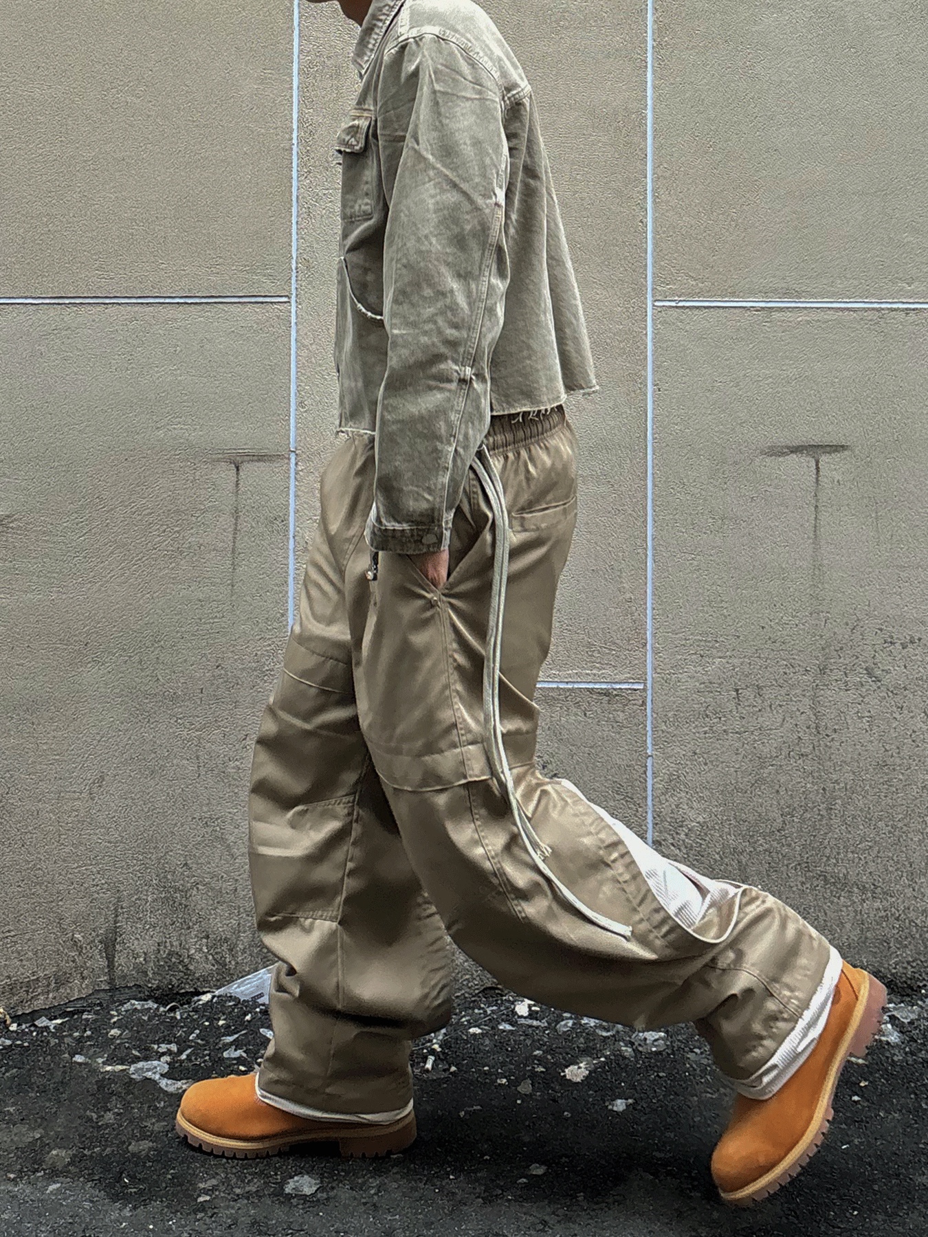 Timberland Premium 6 inch Waterproof Boot Wheat Nubuck - Wide, Wapworks Office Back Slit Pants Beige 착용 스타일 - 3
