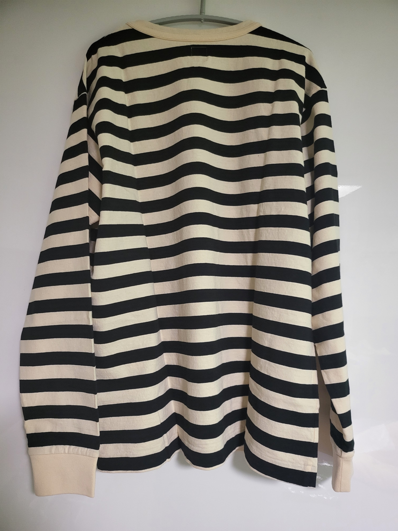 Human Made Striped L/S T-Shirt Beige 착용 스타일 - 2