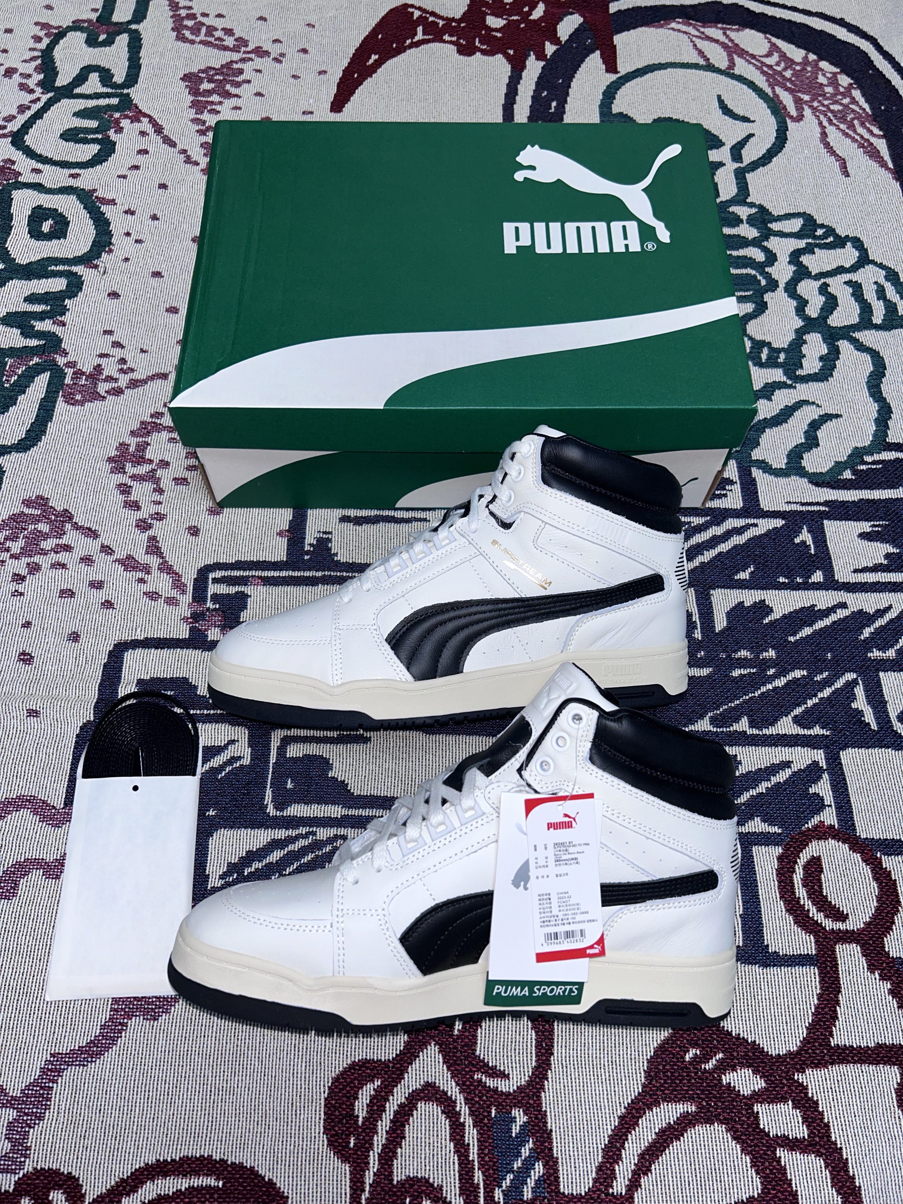 Puma Slipstream Mid 75-Year Edition PRM Blanc De Blanc 착용 스타일 - 2