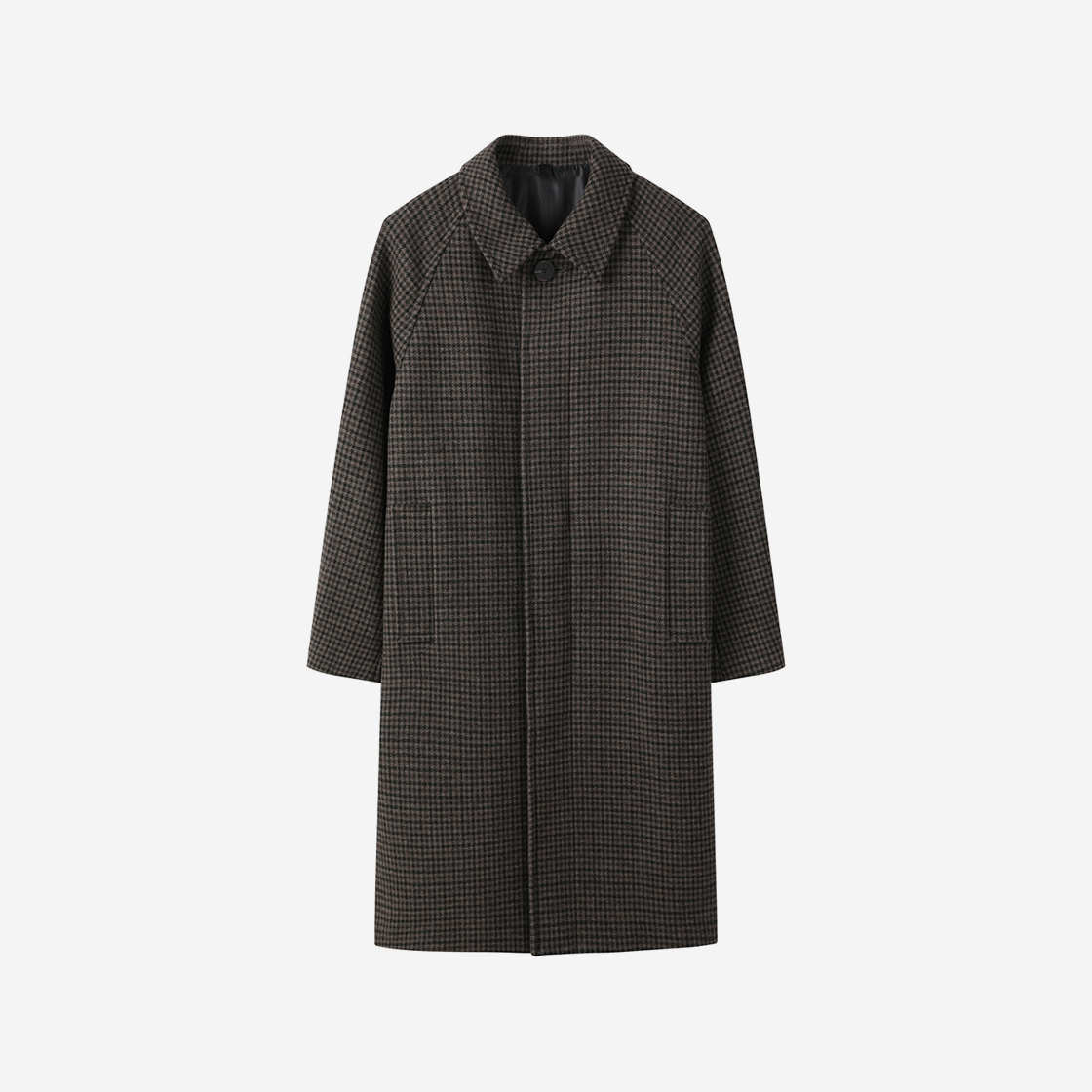 커스텀멜로우 울 발마칸 코트 브라운