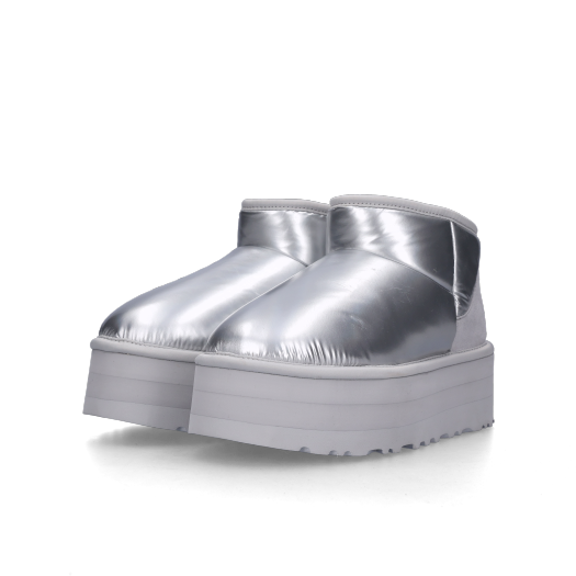 (W) UGG Ultra Mini Platform Hi Shine Silver