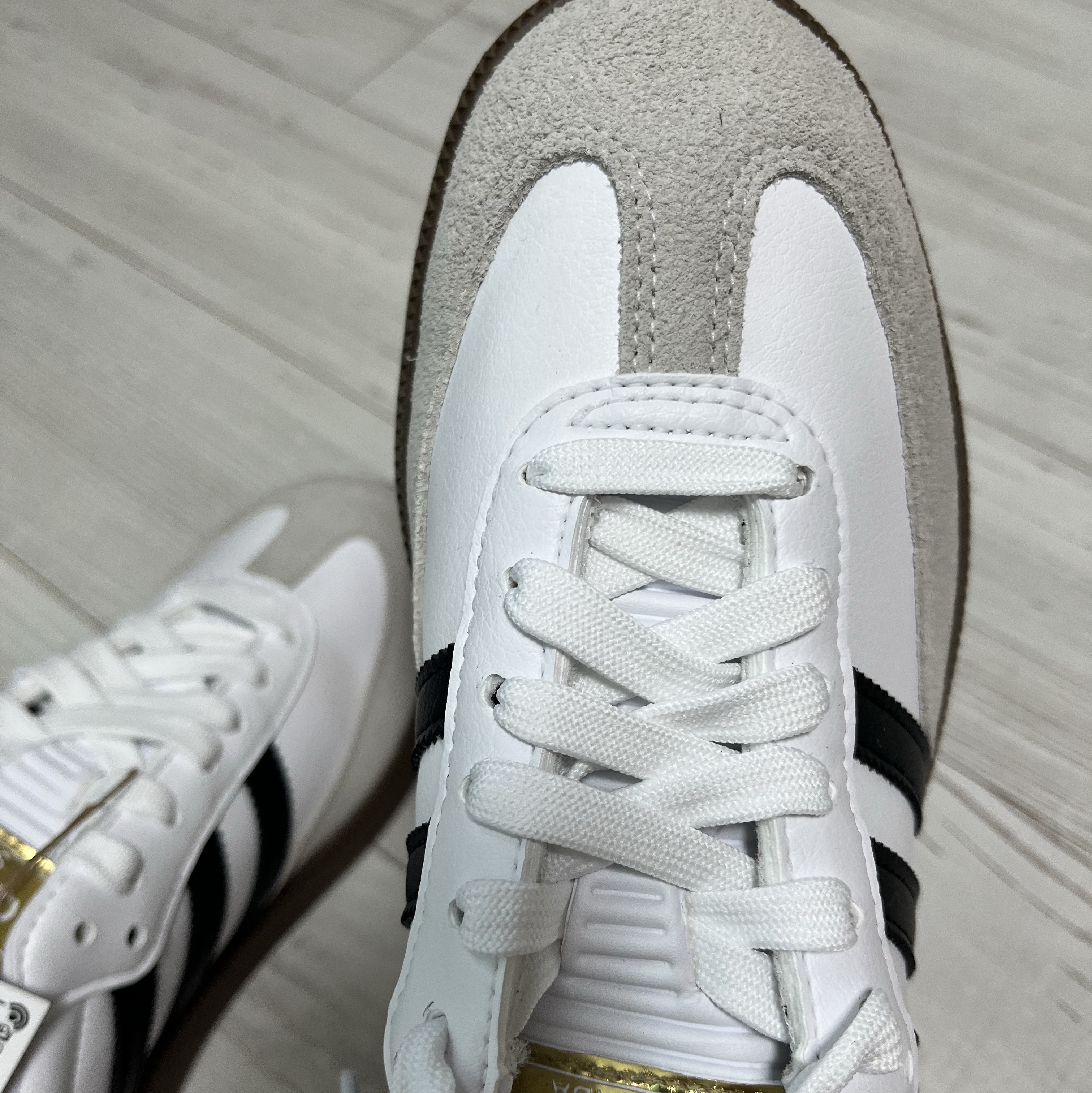 Adidas Samba Golf Cloud White Core Black 착용 스타일