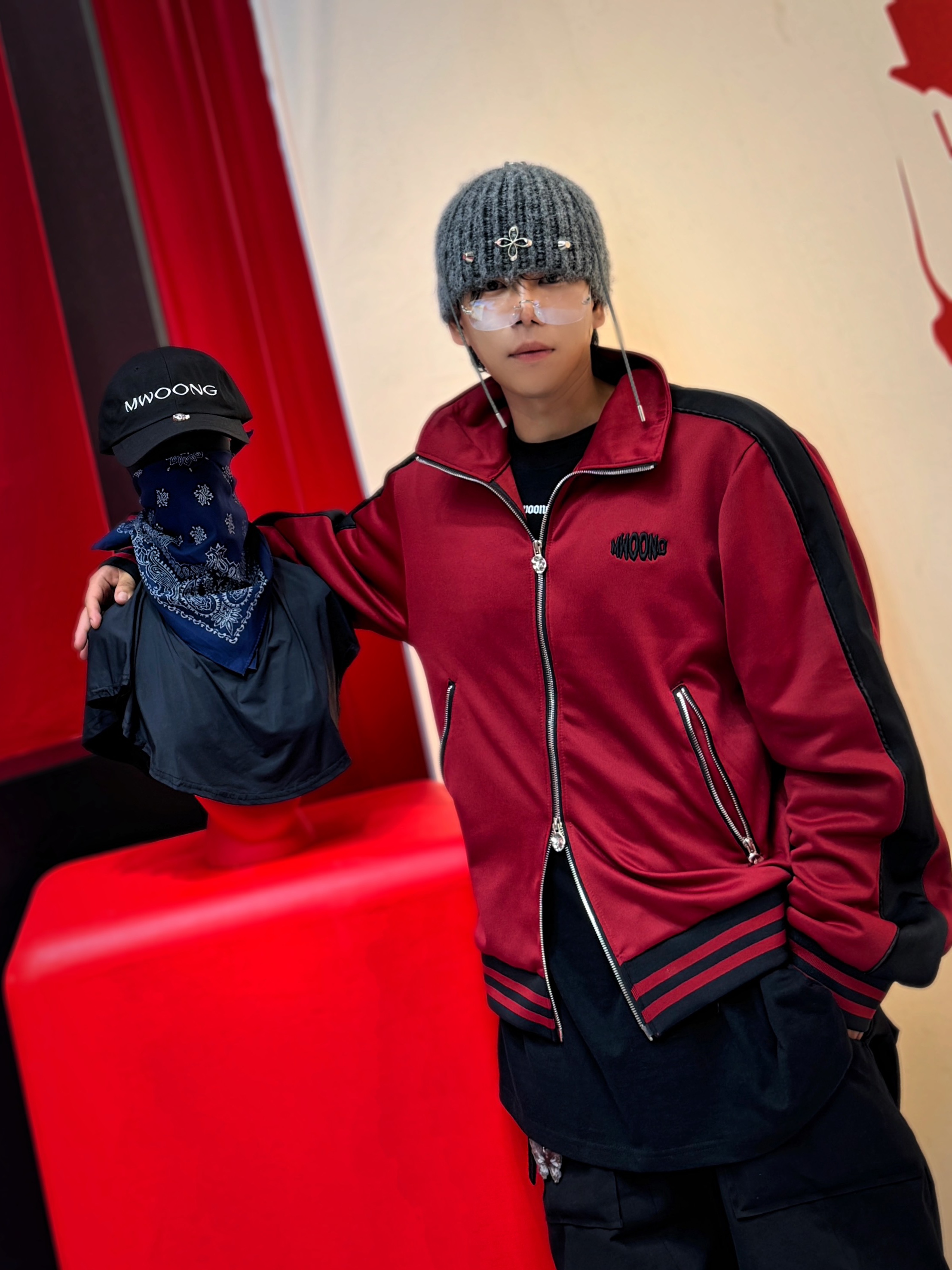 New Rock Nubuck Leather Ankle Boots M-285-C15 Blue, Surgery Clover Logo Beanie Ver.2 Grey 착용 스타일 - 5