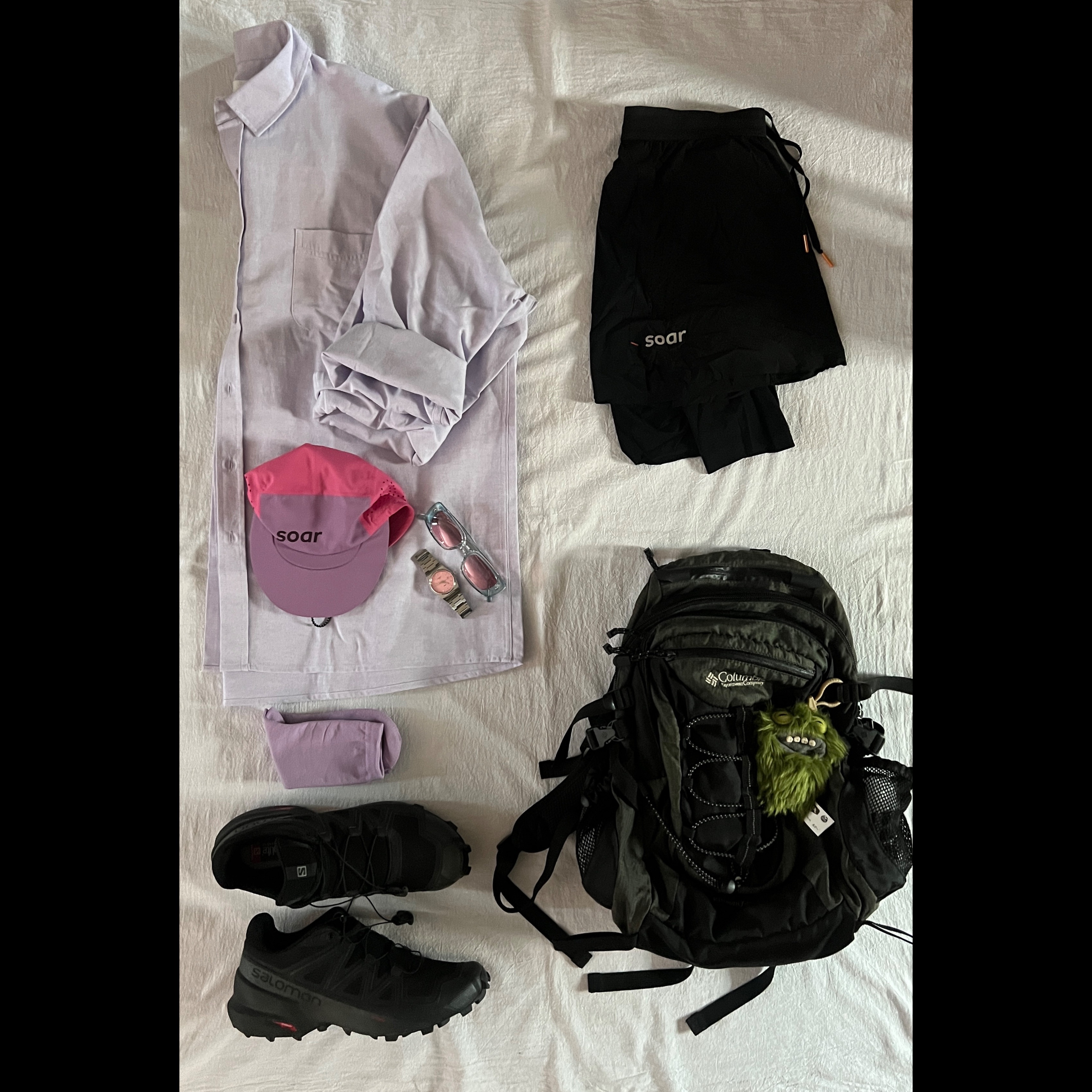 Salomon Speedcross 5 Black Phantom, Soar Running Run Cap Black 착용 스타일