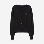 Illigo Button Round Cardigan Black