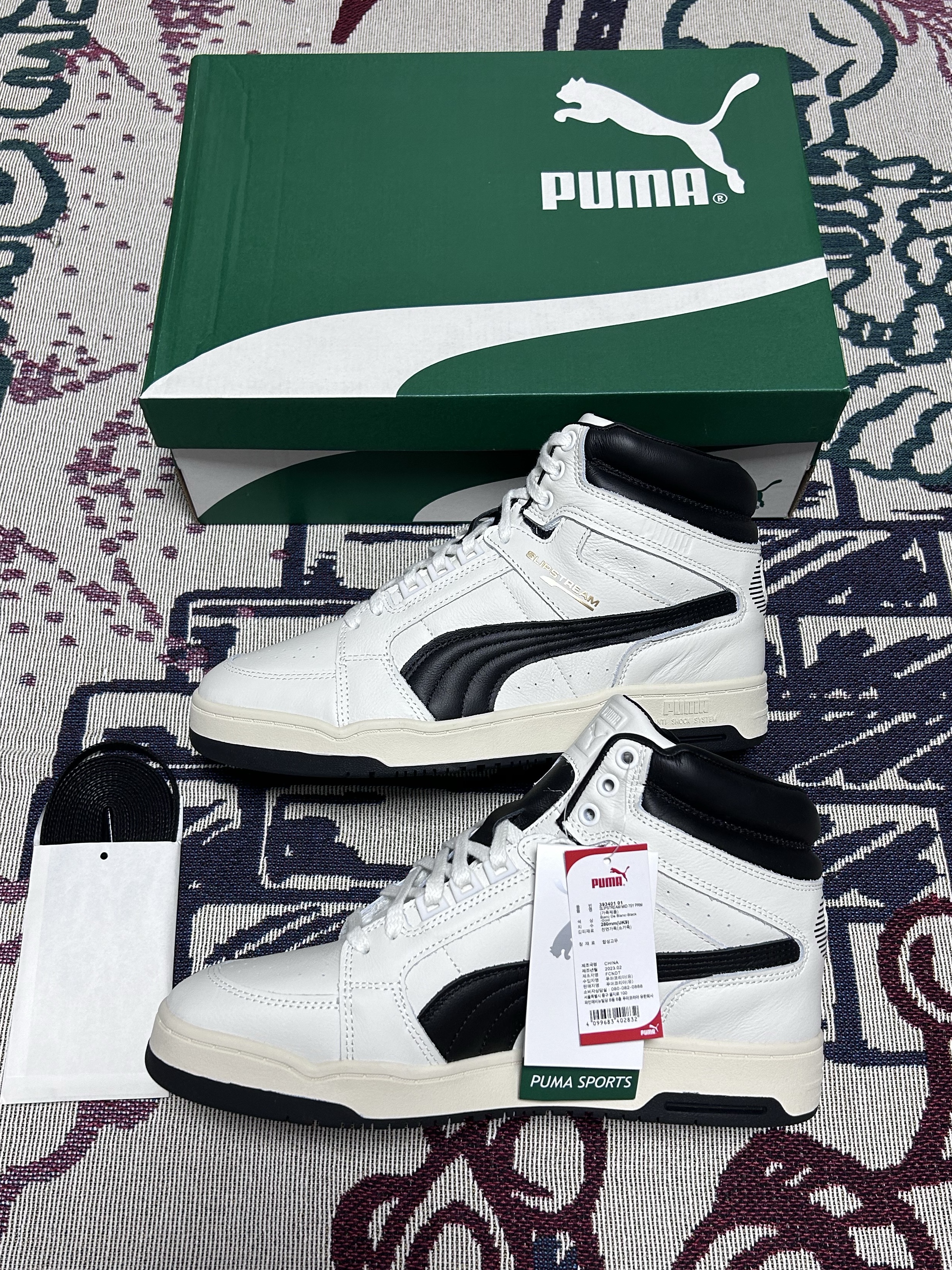 Puma Slipstream Mid 75-Year Edition PRM Blanc De Blanc 착용 스타일 - 1