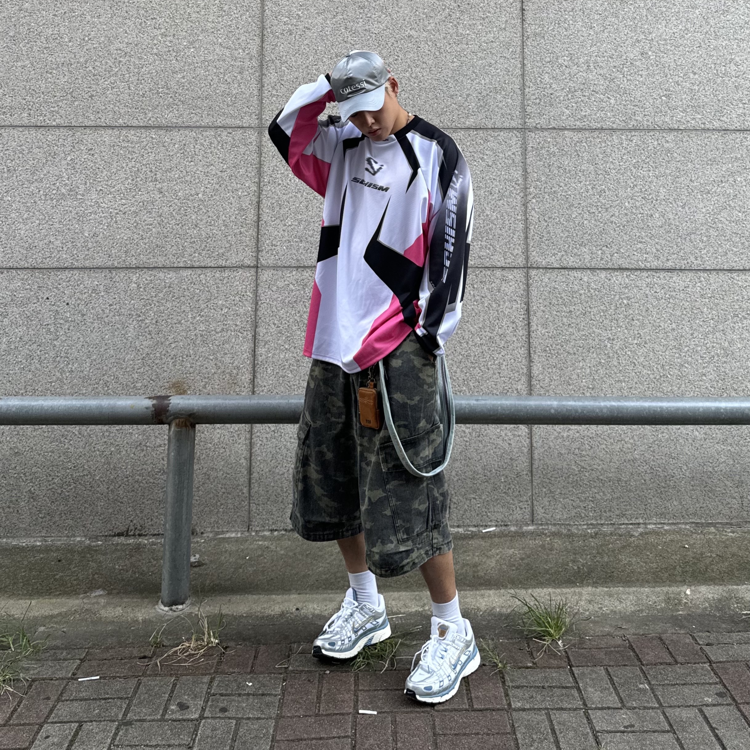 Nike P-6000 White Metallic Silve Pale Ivory Aegean Storm 착용 스타일