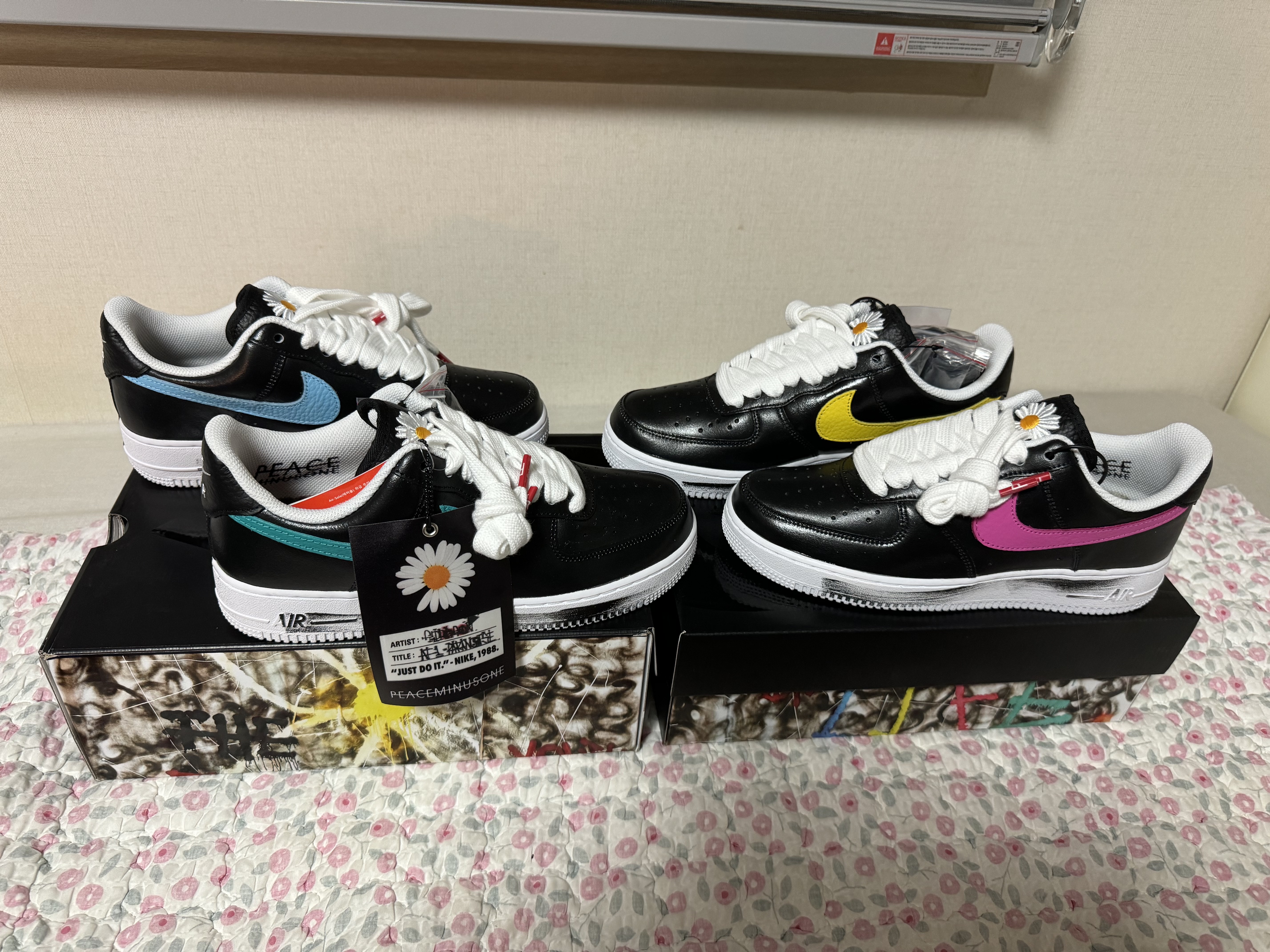 Nike x Peaceminusone Air Force 1 Low Para-Noise 3.0 Black and Multicolor 착용 스타일 - 2