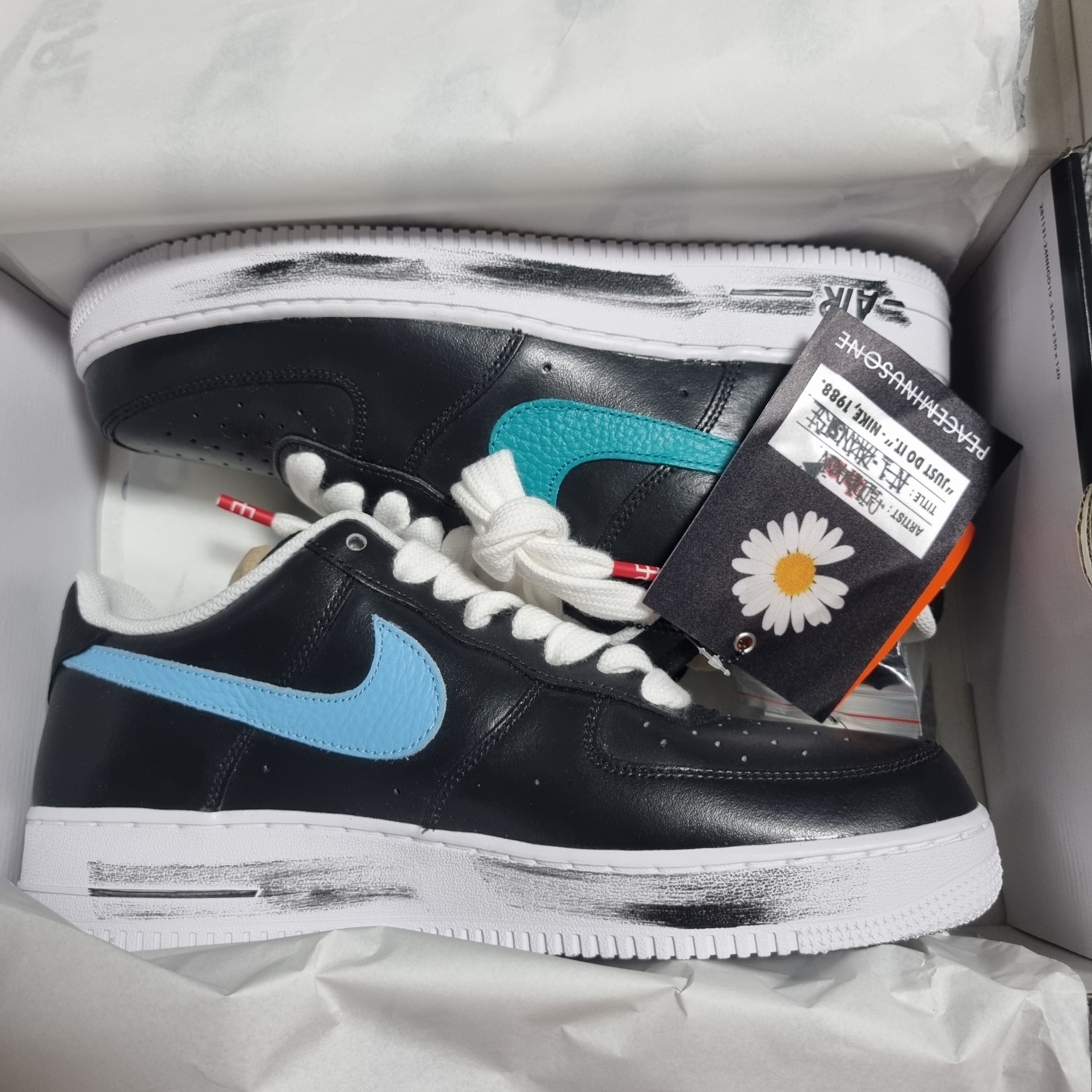 Nike x Peaceminusone Air Force 1 Low Para-Noise 3.0 Black and Multicolor 착용 스타일 - 2