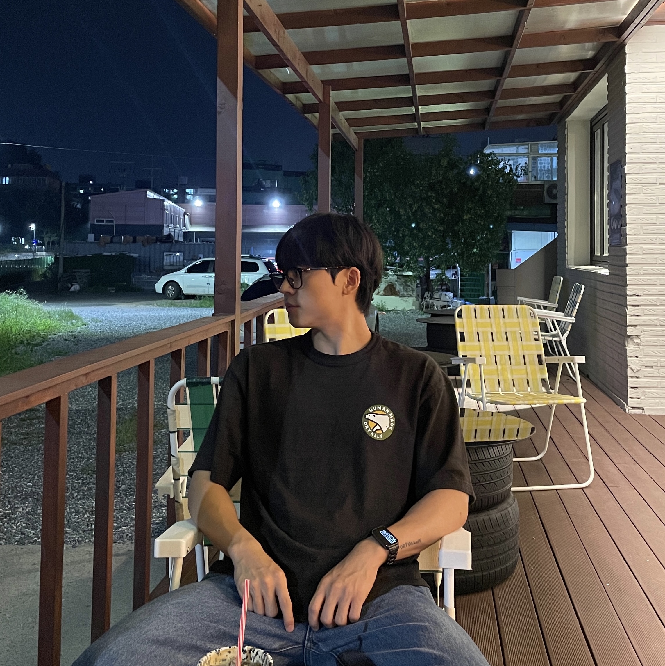 Human Made Graphic T-Shirt #17 Black 착용 스타일