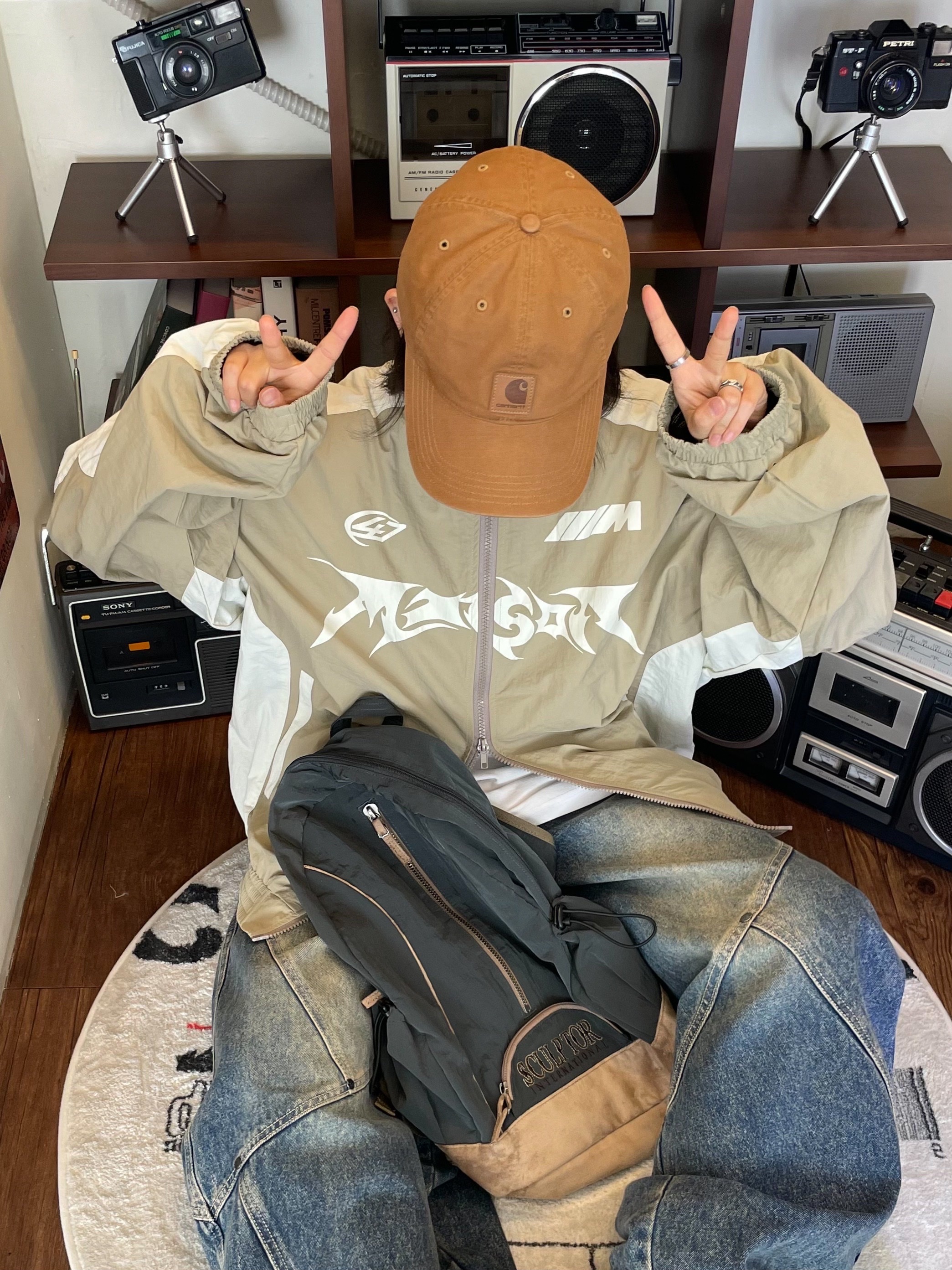 (W) Keen Jasper Rocks SP Sneakers Beige, Carhartt Canvas Cap Carhartt Brown 착용 스타일 - 9