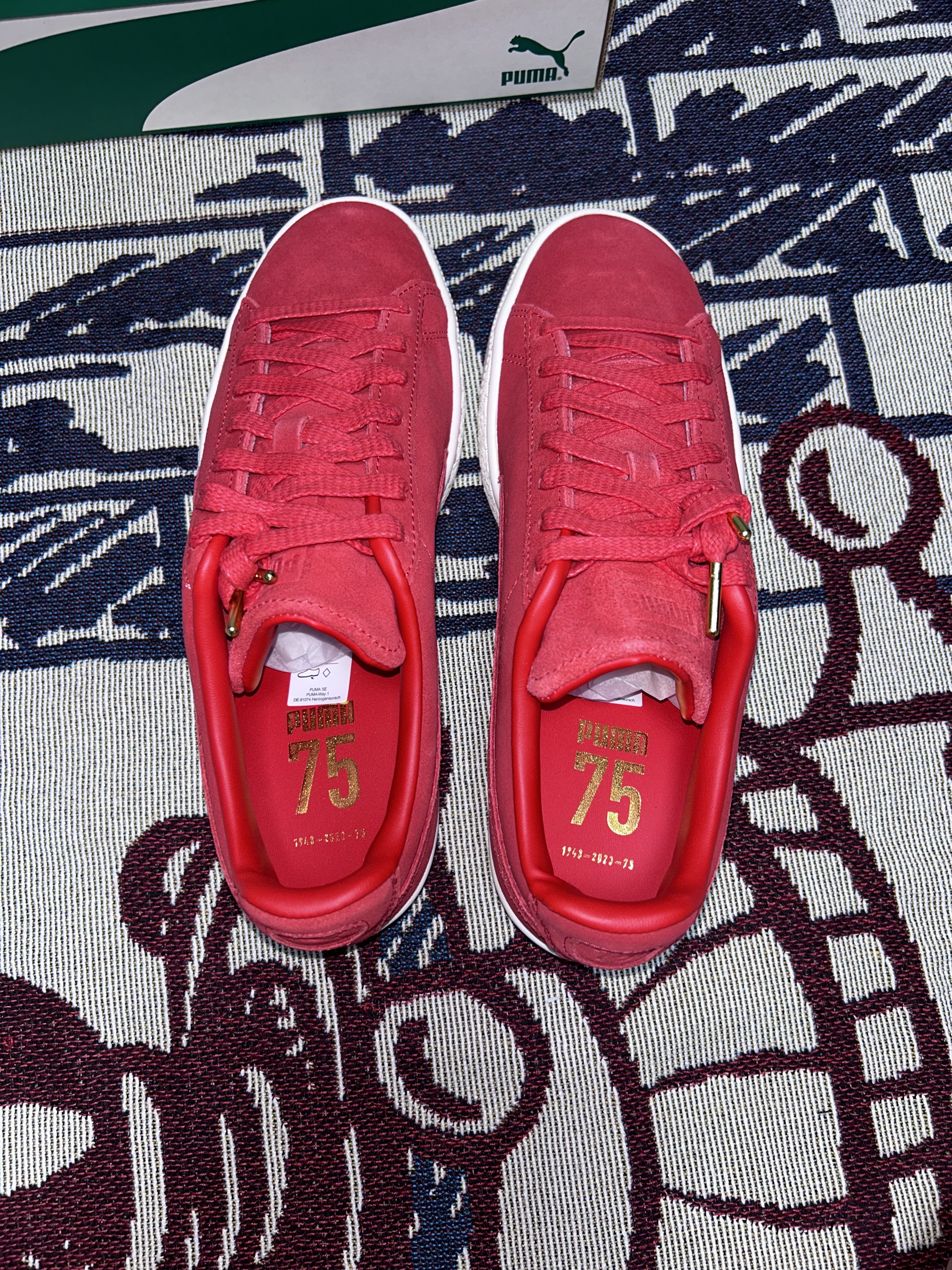 Puma Suede Classic 75th Anniversary Red 착용 스타일 - 3