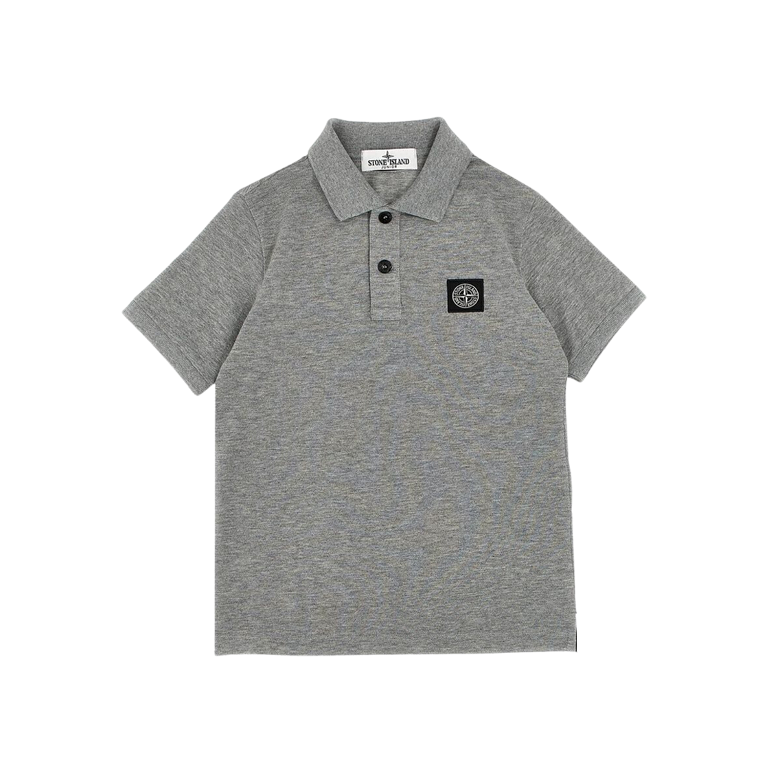 (Kids) Stone Island 21448 Stretch Cotton Pique Polo Shirt Melange Grey - 24SS 상세 이미지 1