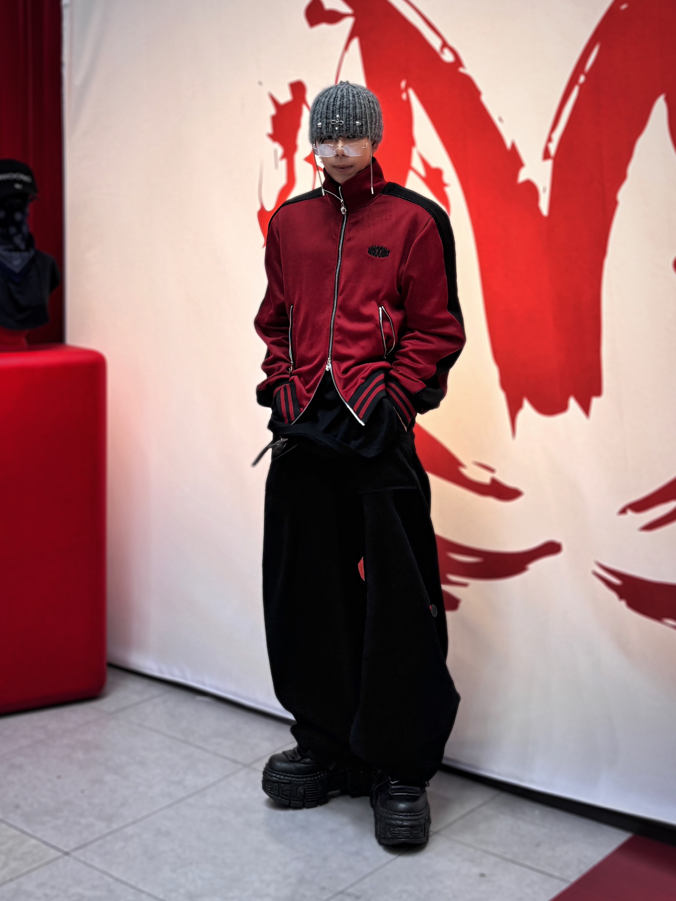 New Rock Nubuck Leather Ankle Boots M-285-C15 Blue, Surgery Clover Logo Beanie Ver.2 Grey 착용 스타일 - 1