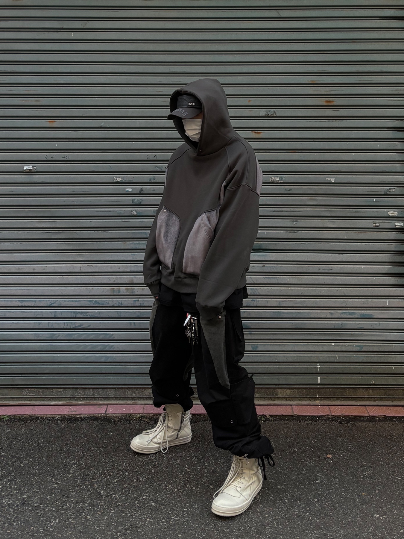 Wapworks Fur Scrap Heavy Sweat Hoodie Brighten 착용 스타일 - 1