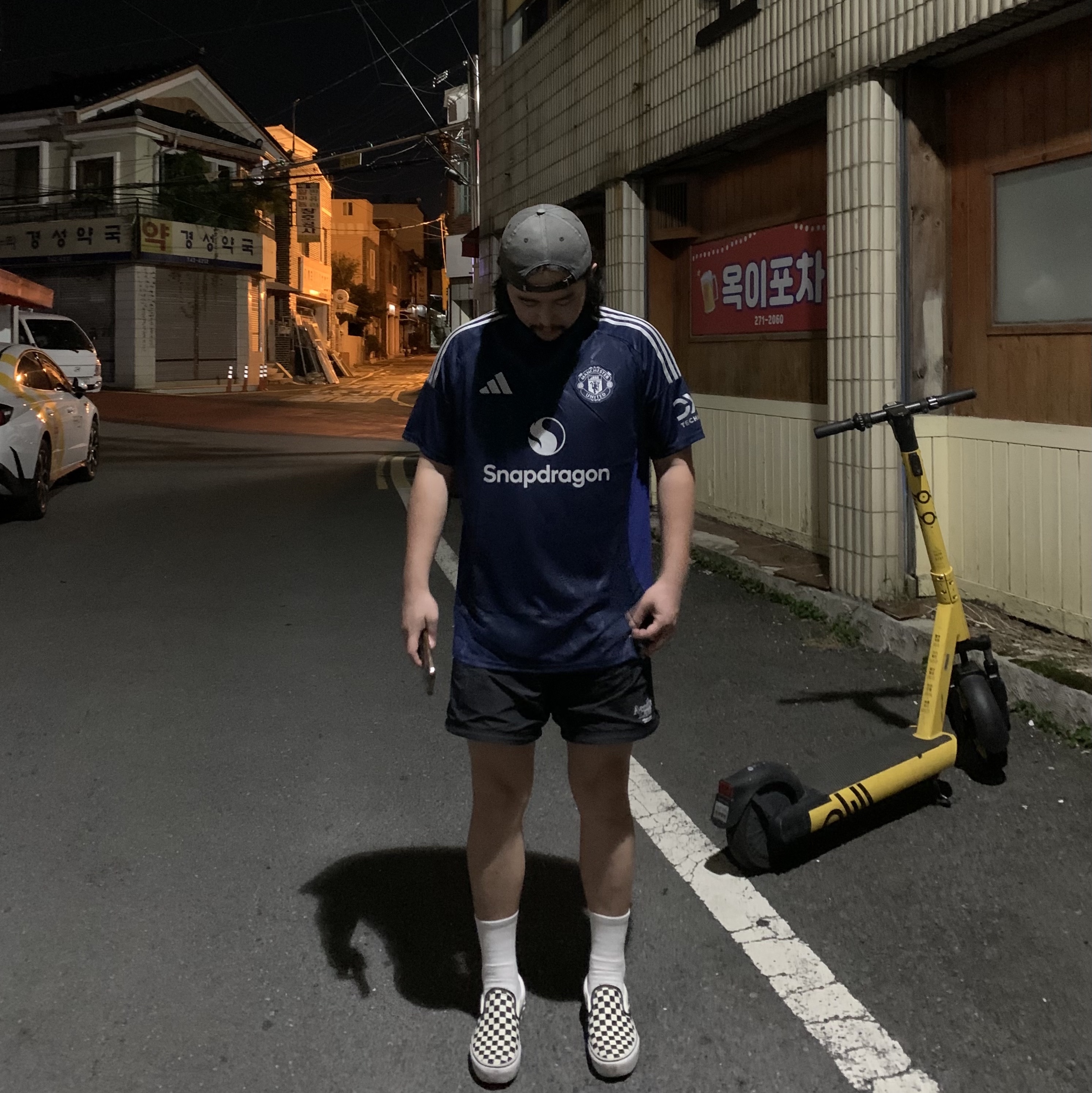 Adidas Manchester United 2024/25 Away Jersey Night Indigo - KR Sizing (Non Marking Ver.) 착용 스타일 - 3
