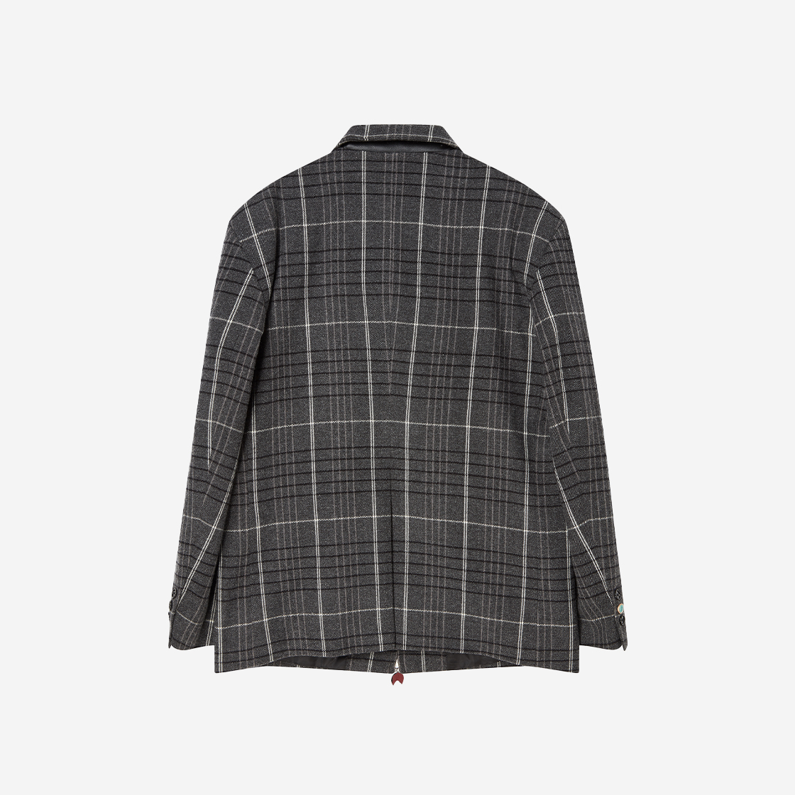 엔 아카이브 빈티지 디테일 울 체크 라이딩 자켓 그레이(N ARCHIVE Vintage Detail Wool Check Riding Jacket Gray) - 2