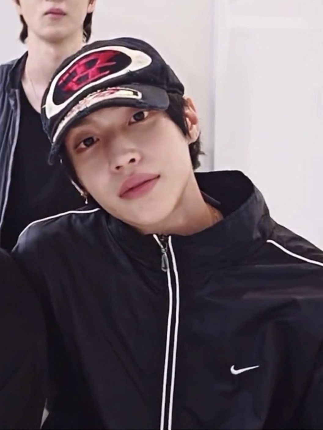 Diesel C-Braff Baseball Cap with Embroidered Patch Black 착용 스타일
