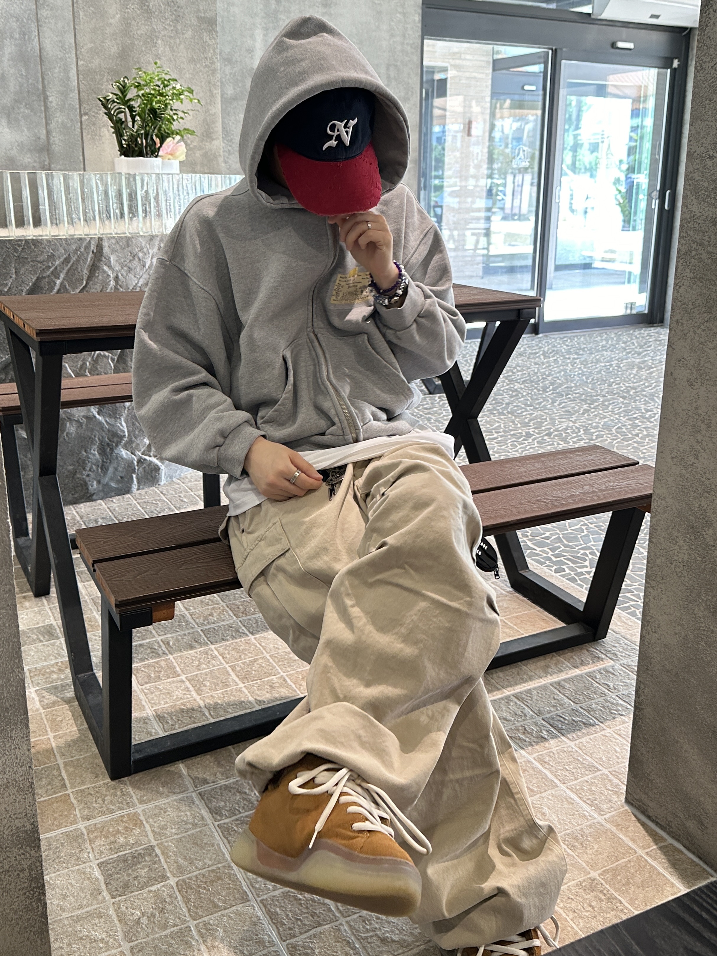ERL Vamp Skate Shoe Natural Brown 착용 스타일 - 1