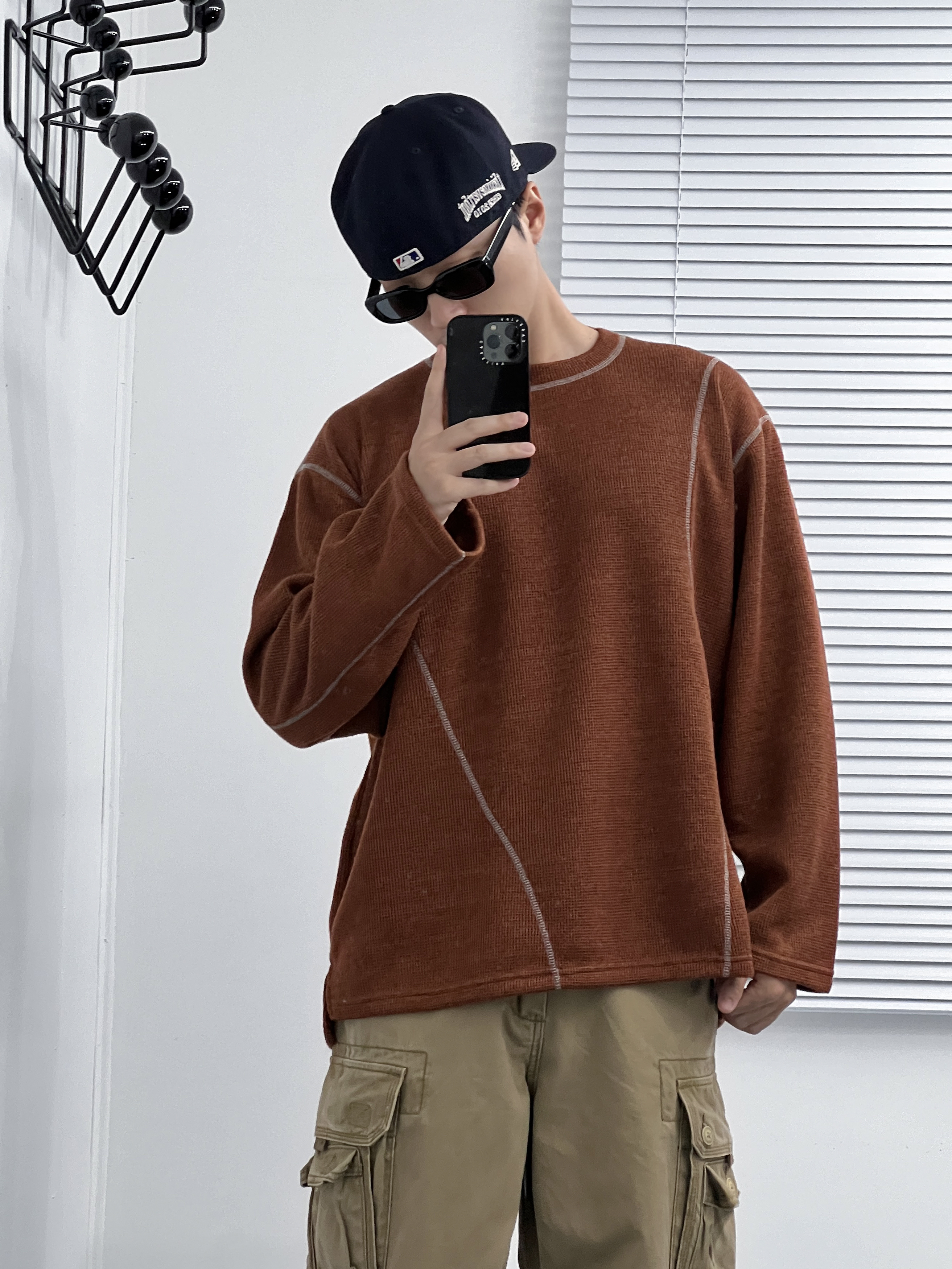 Thisisneverthat x New Era x MLB New York Yankees 59Fifty Classic Navy, (W) Nike Air Force 1 '07 Cacao Wow 착용 스타일 - 3