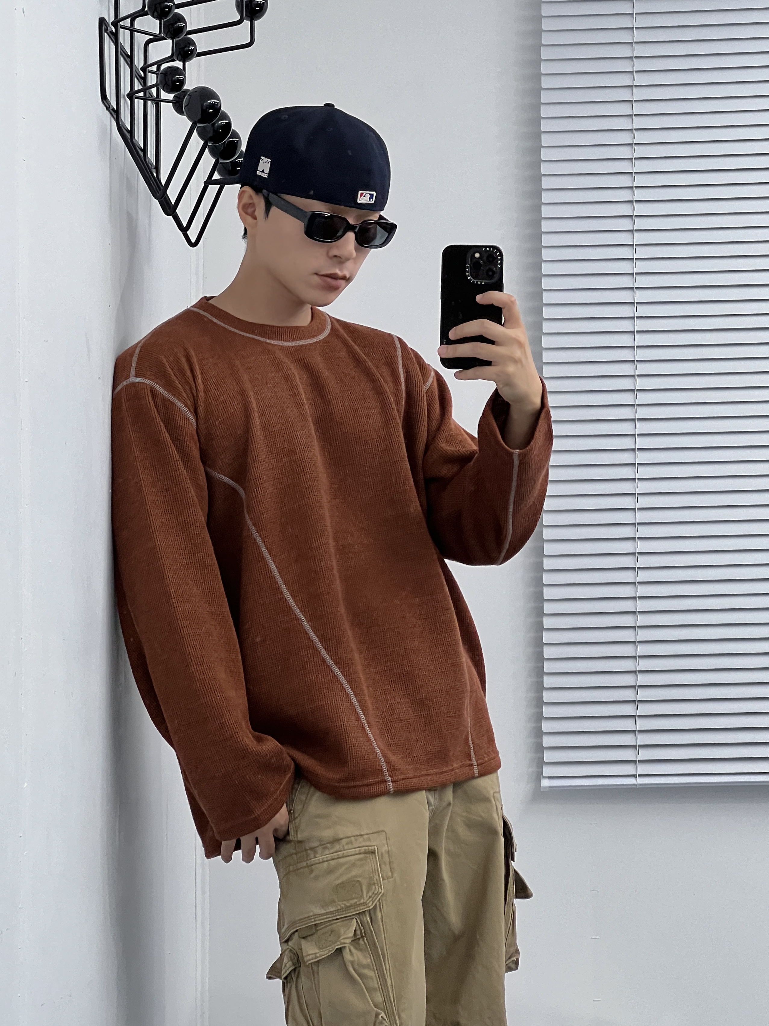 Thisisneverthat x New Era x MLB New York Yankees 59Fifty Classic Navy, (W) Nike Air Force 1 '07 Cacao Wow 착용 스타일 - 1