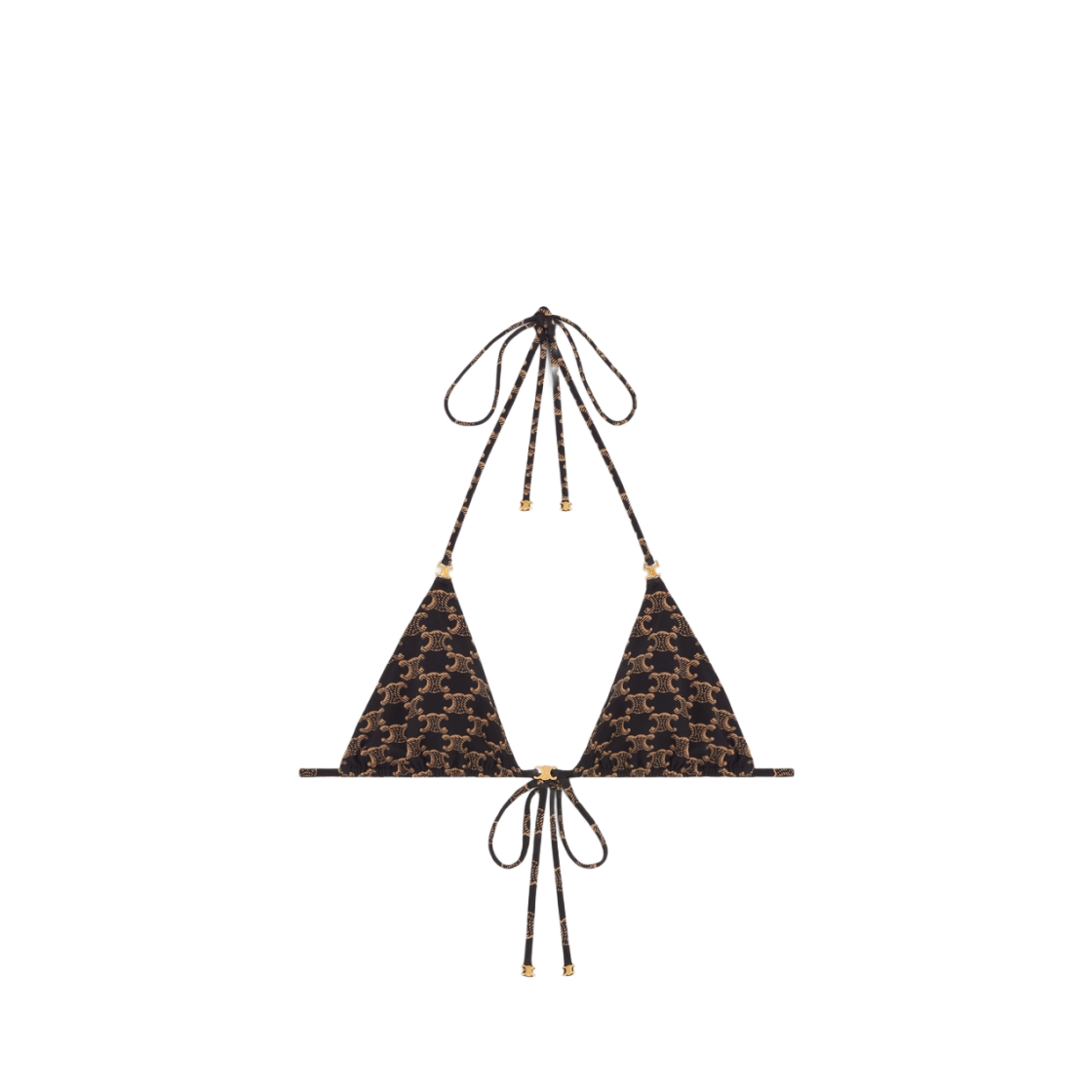 Celine triomphe triangle top IN monogram matte jersey 関税込 Women's Triomphe in matte jersey triangle top | CELINE | 24S