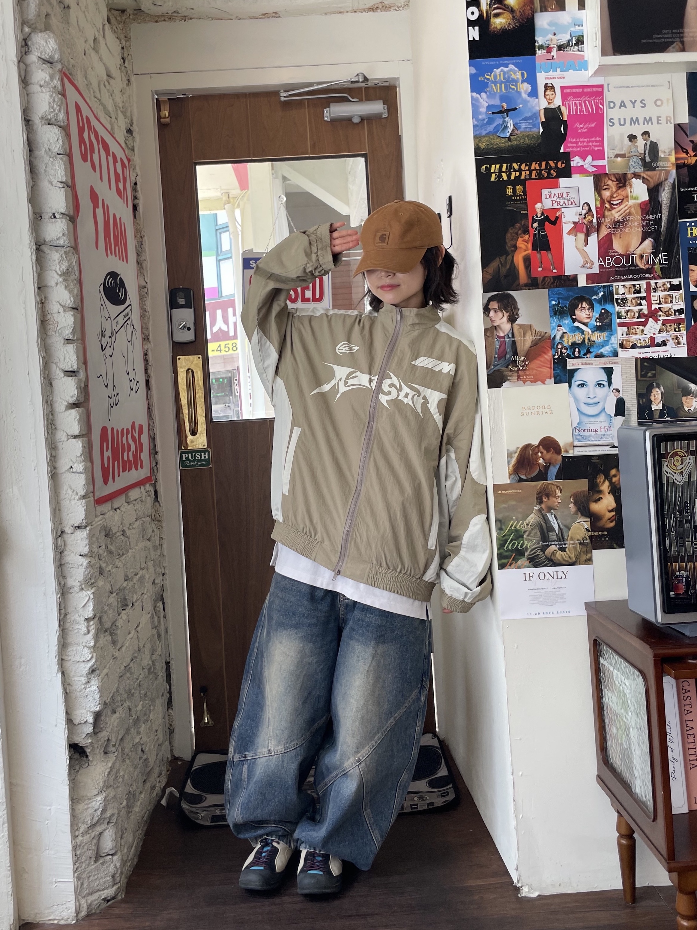 (W) Keen Jasper Rocks SP Sneakers Beige, Carhartt Canvas Cap Carhartt Brown 착용 스타일 - 3