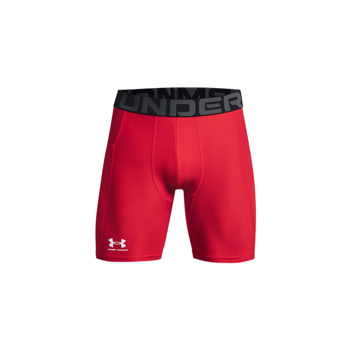 Under Armour HeatGear Compression Shorts Red White 상세 이미지 1