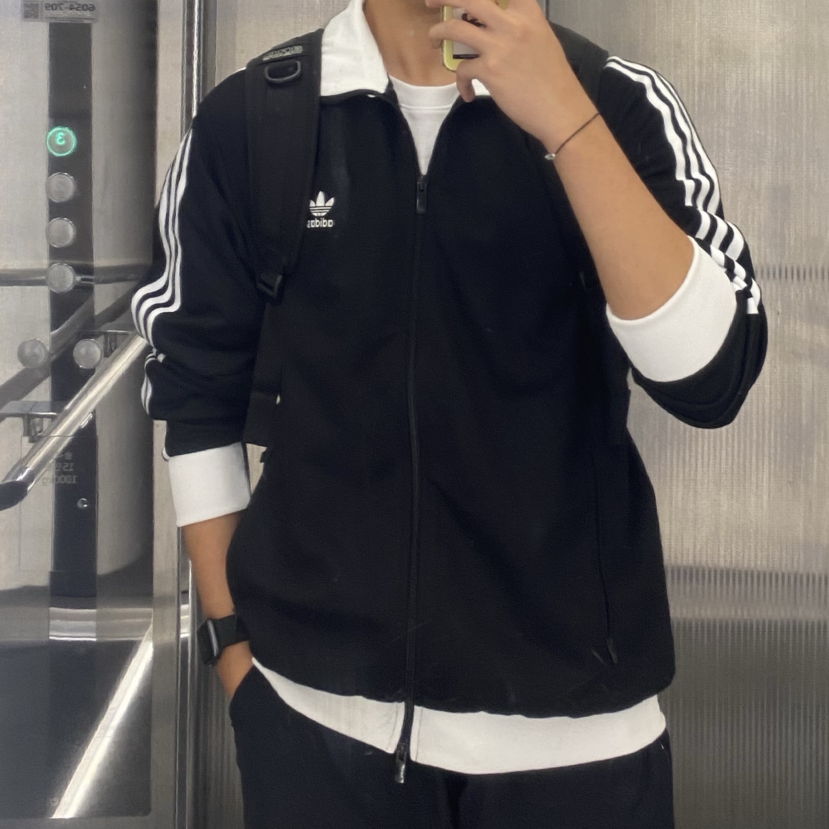 Adidas Adicolor Classics Beckenbauer Track Jacket Black - KR Sizing 착용 스타일