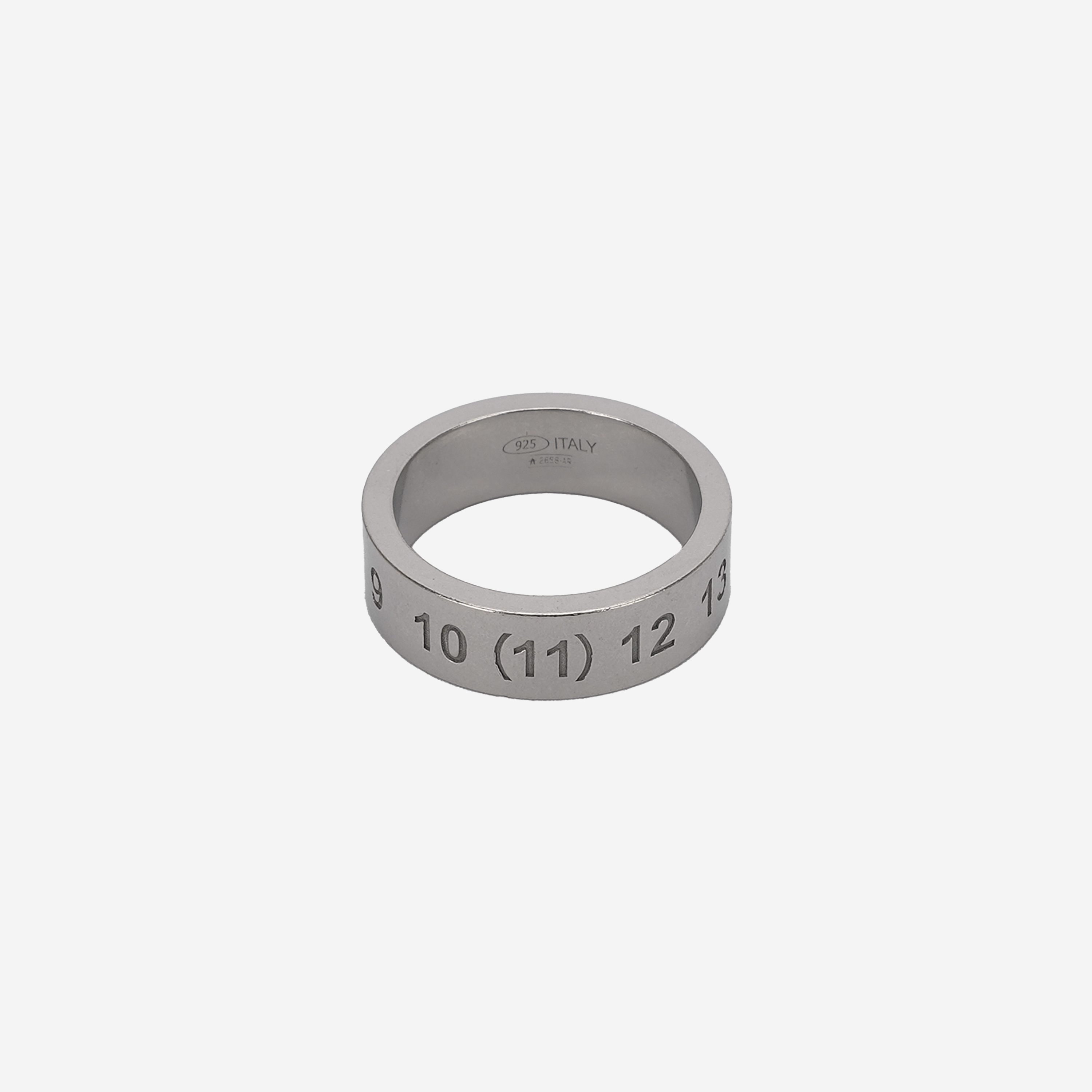 Maison Margiela Numerical Band Silver Ring Silver