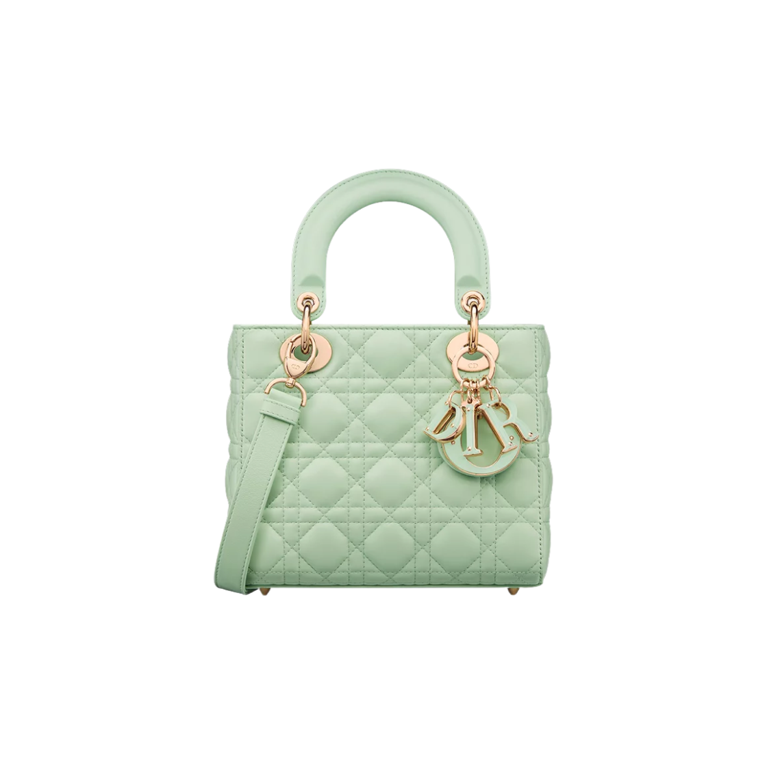 Dior Small Lady Bag Cannage Lambskin Pastel Mint 상세 이미지 1