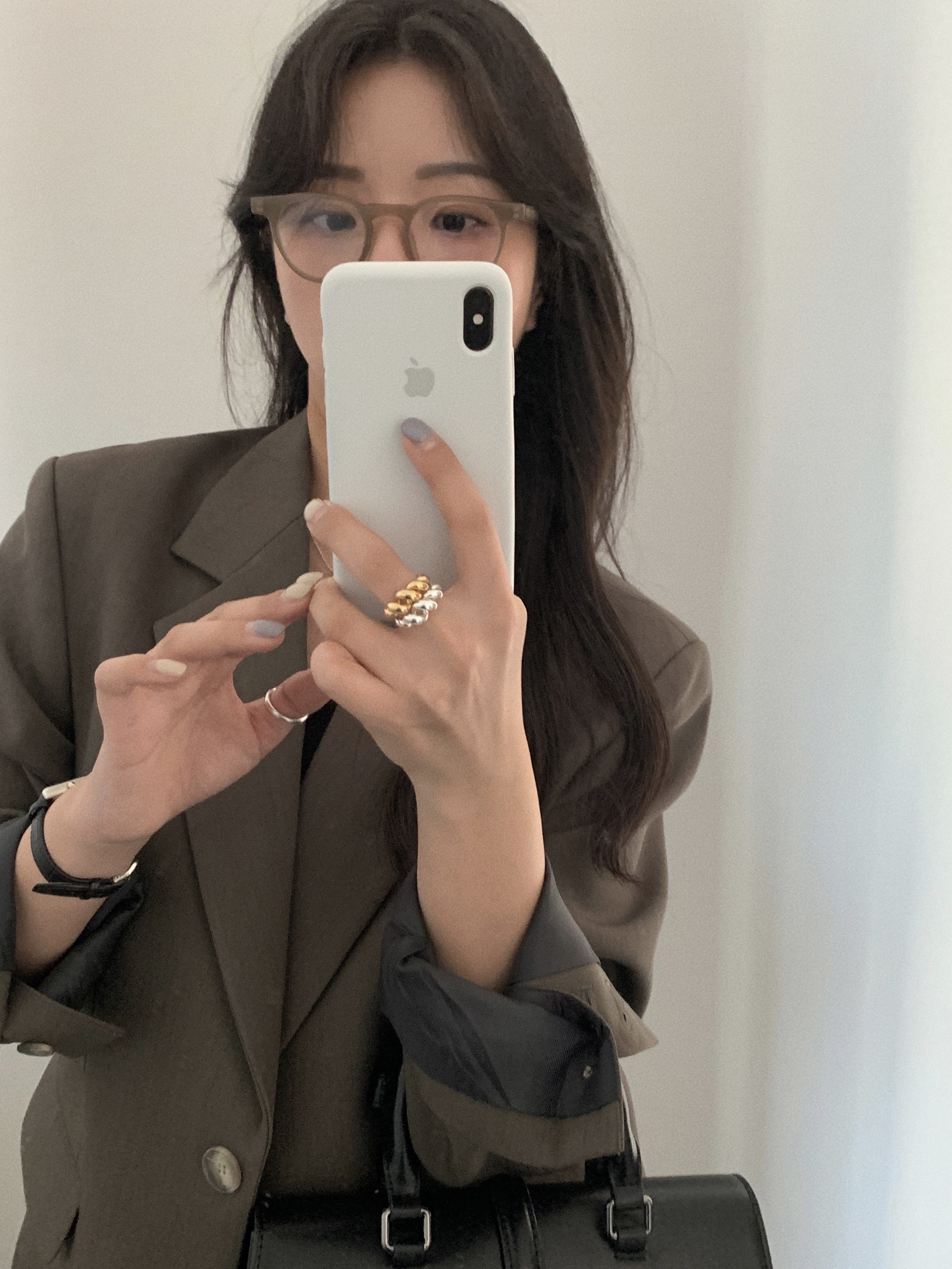 Gentle Monster x Maison Margiela MM112 Brown Translucent Clear 착용 스타일 - 1