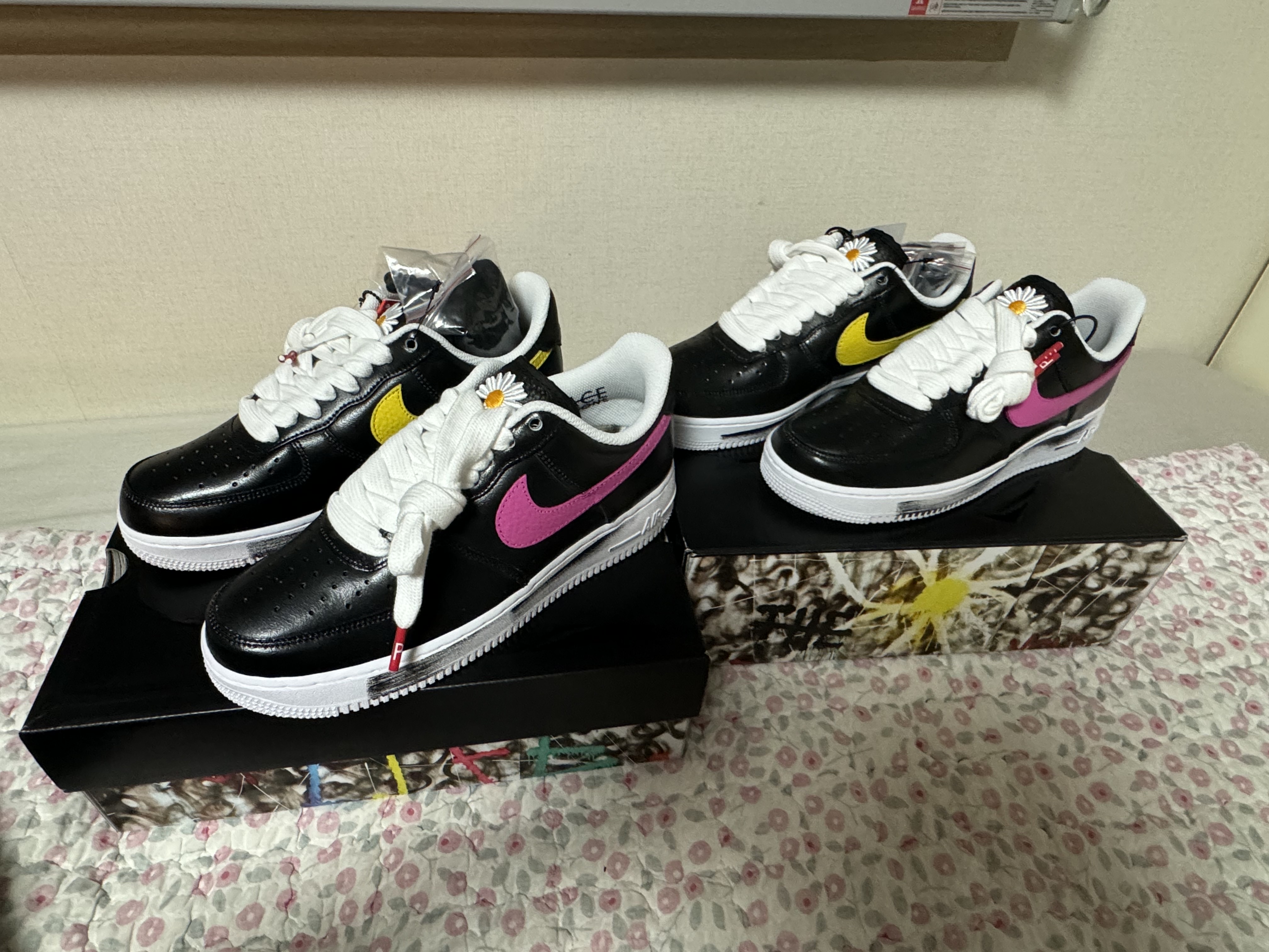 Nike x Peaceminusone Air Force 1 Low Para-Noise 3.0 Black and Multicolor 착용 스타일 - 1
