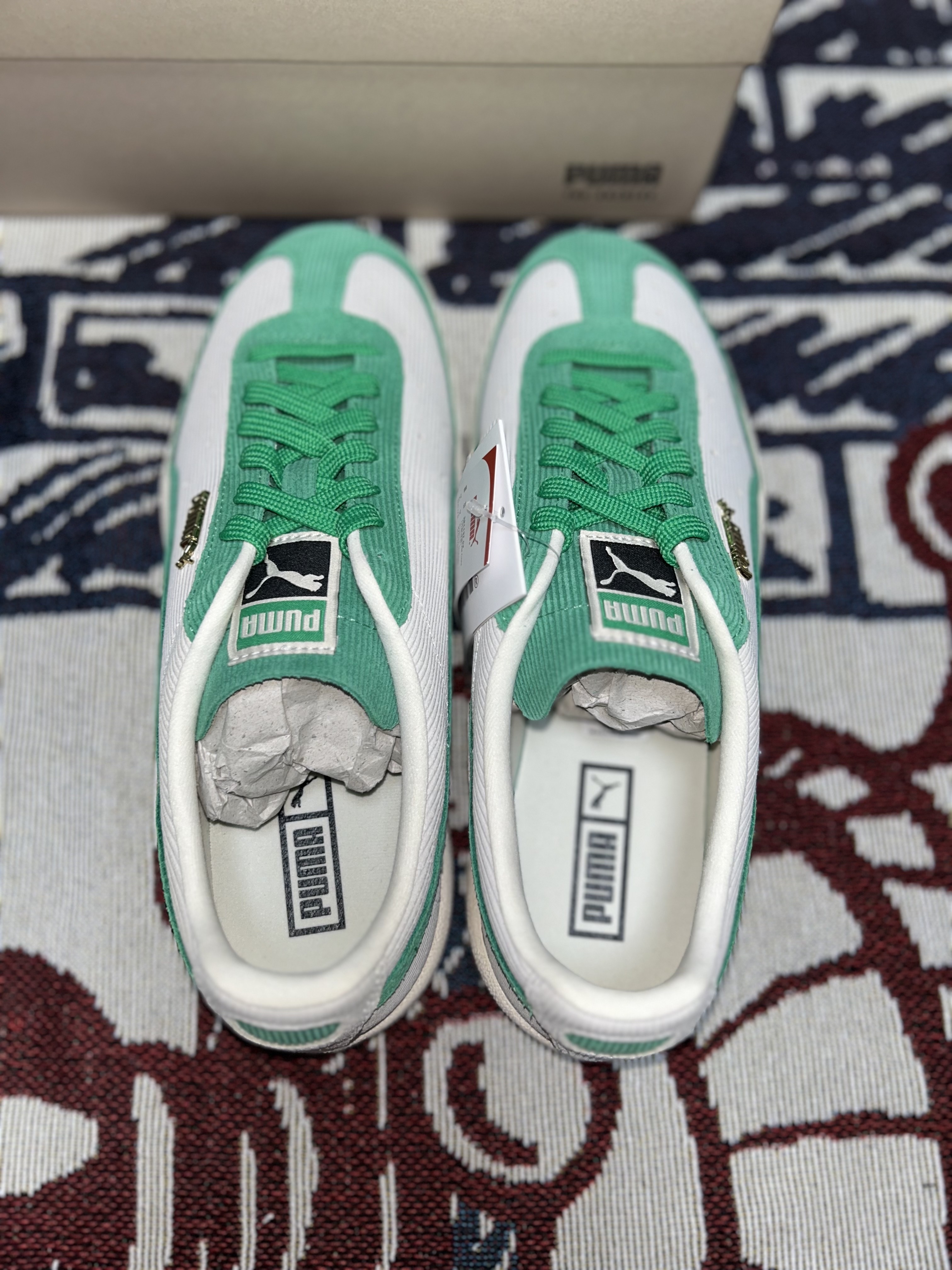 Puma Vlado Stenzel Cord Pristine Grassy Green 착용 스타일 - 3