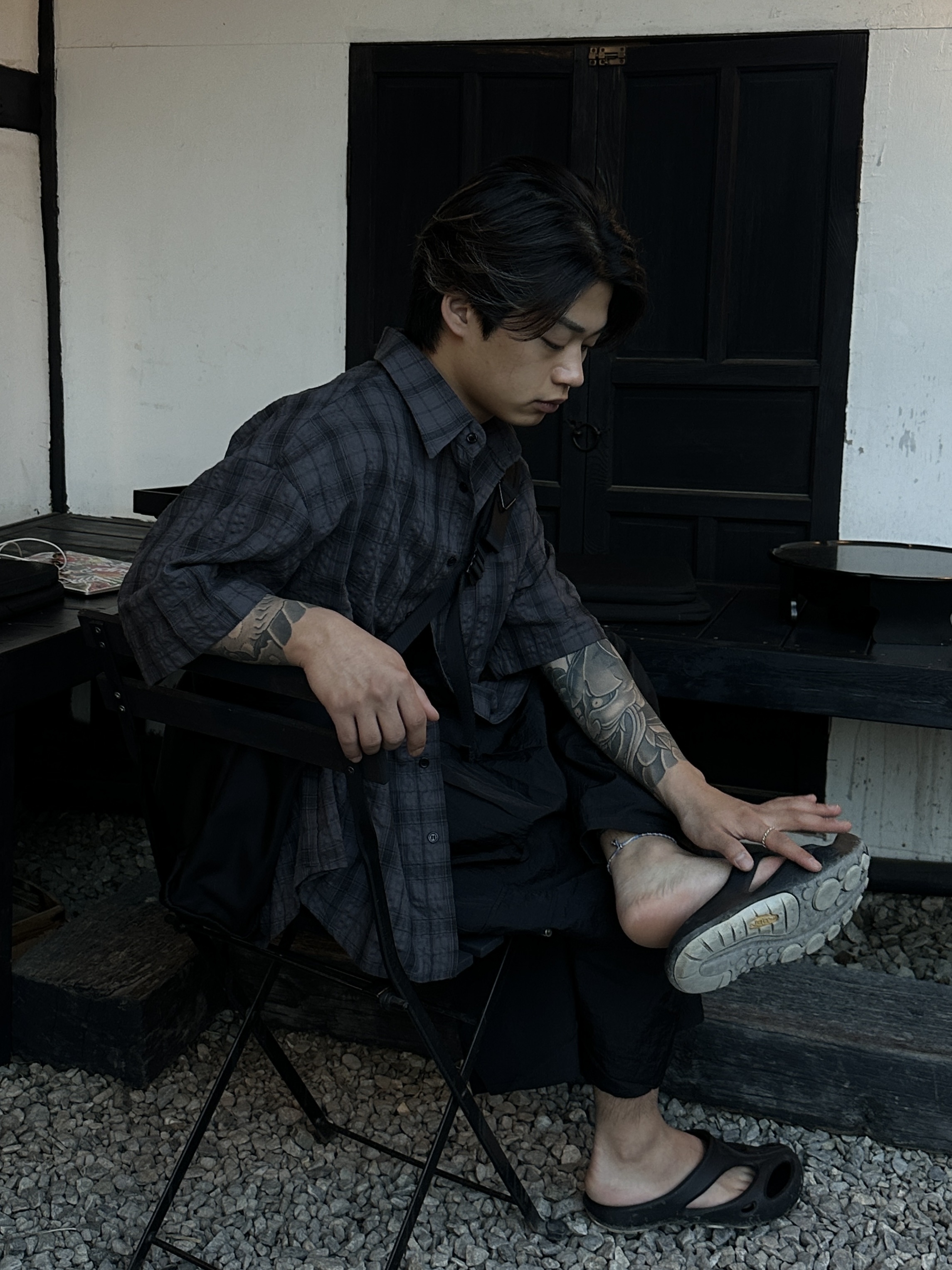 Keen Shanti Black Dawn Blue 착용 스타일 - 4