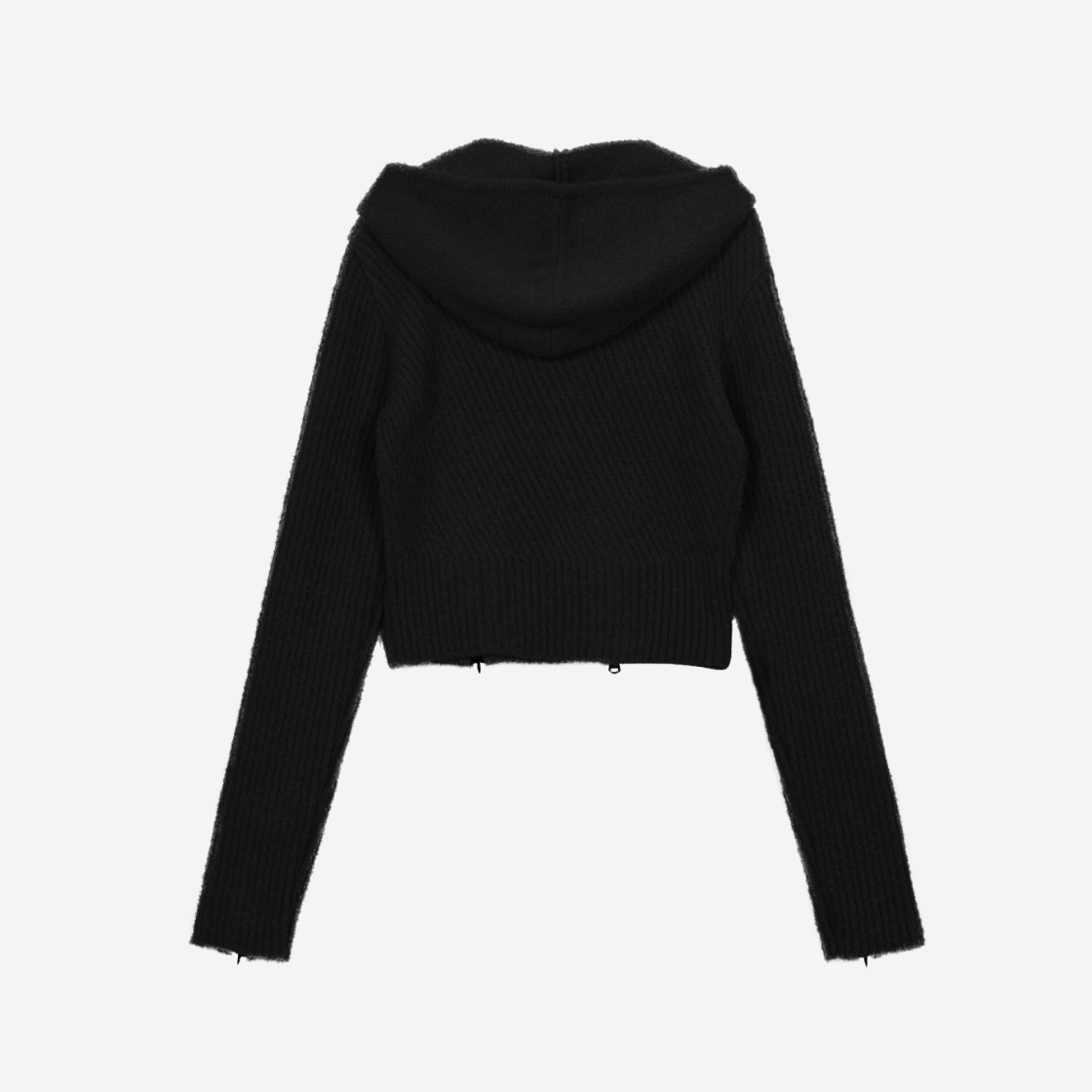 베이컨트 아카이브 모로 니티드 후디 집업 블랙(Vacant Archive Moro Knitted Hoodie Zip-Up Black) - 2