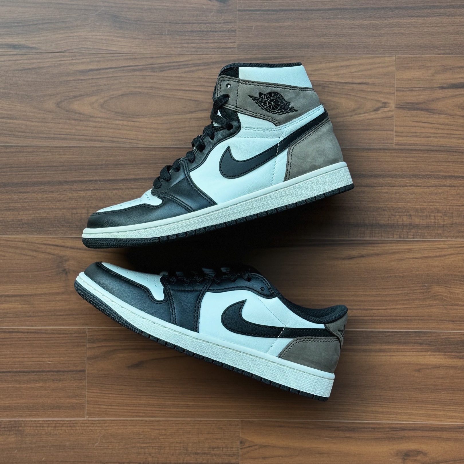 Jordan 1 Retro Low OG Mocha, Jordan 1 Retro High OG Black Mocha 착용 스타일