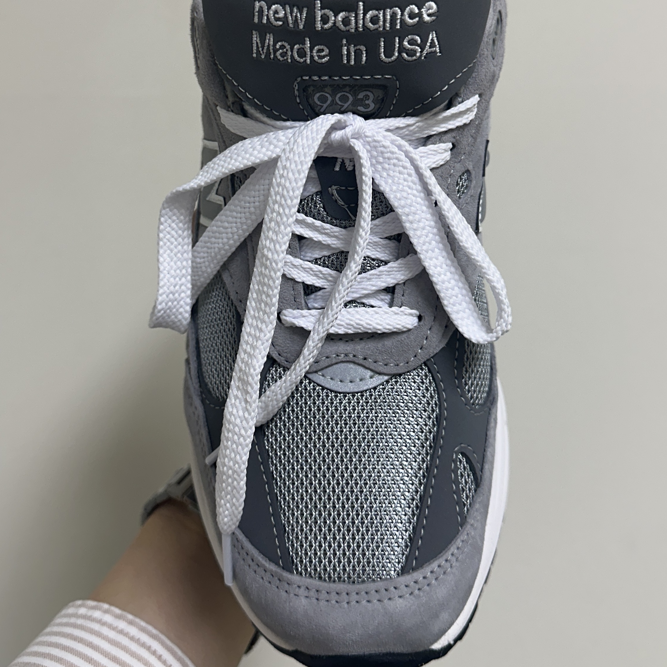 New Balance 993 Made in USA Grey - D Standard 착용 스타일 - 2