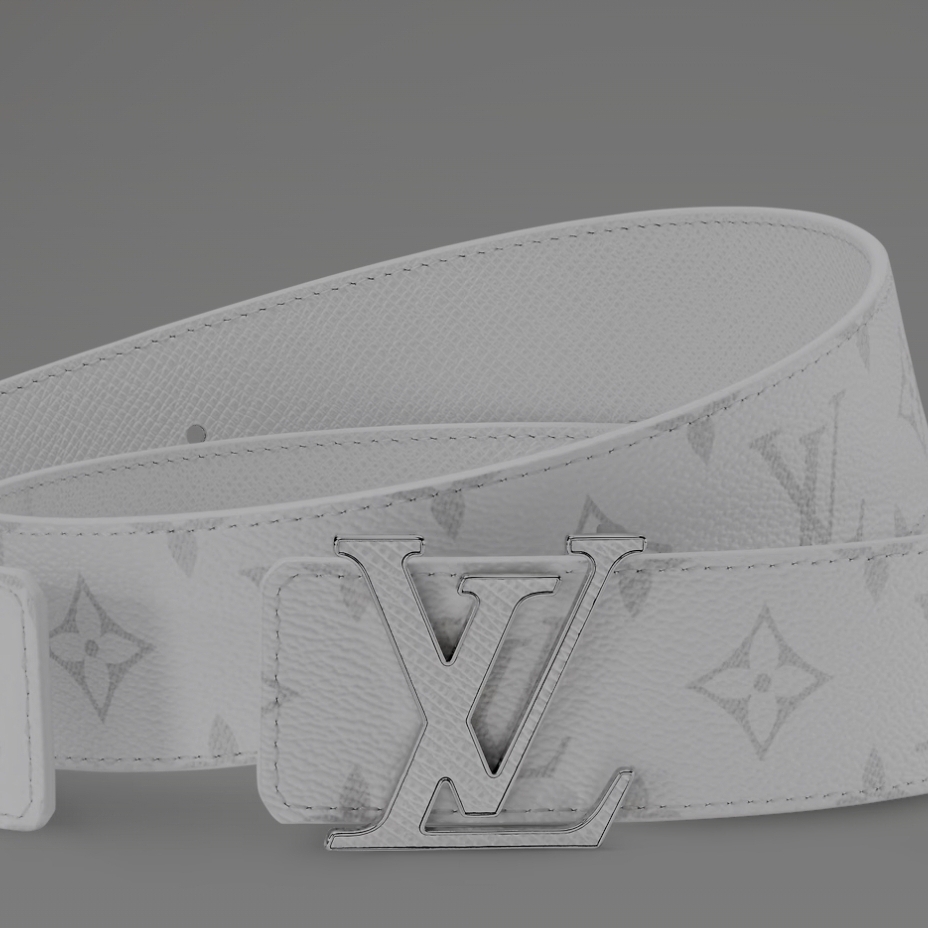 Louis Vuitton LV Initials 40mm Reversible Belt Taigarama Optic White 착용 스타일 - 2