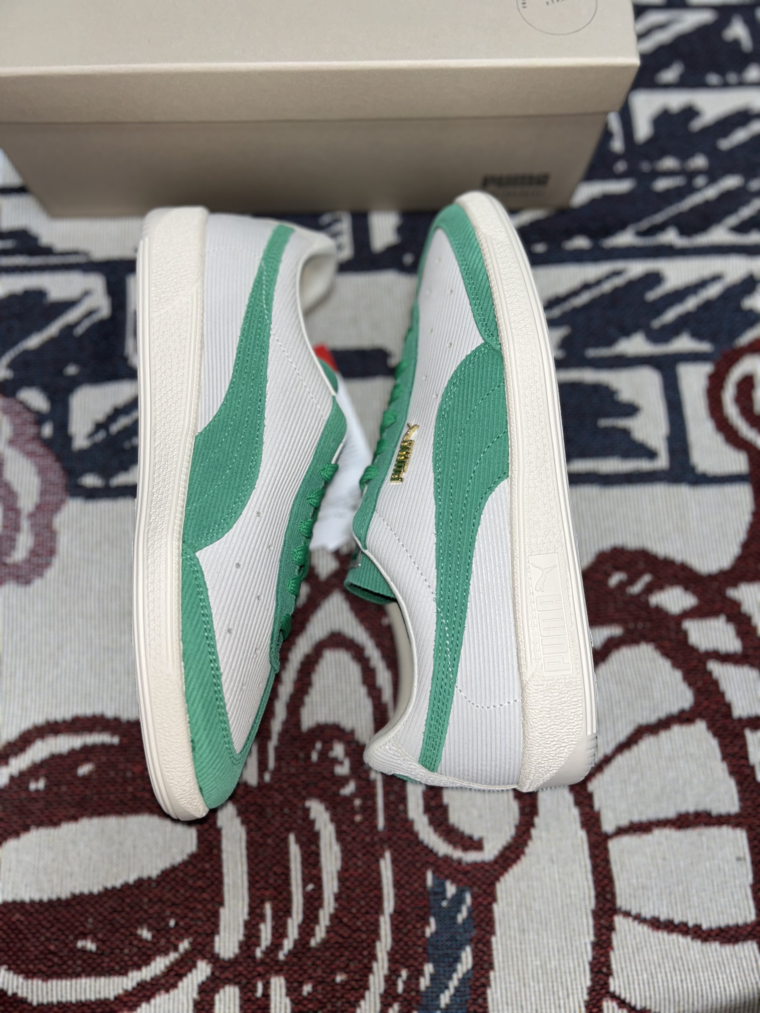 Puma Vlado Stenzel Cord Pristine Grassy Green 착용 스타일 - 5