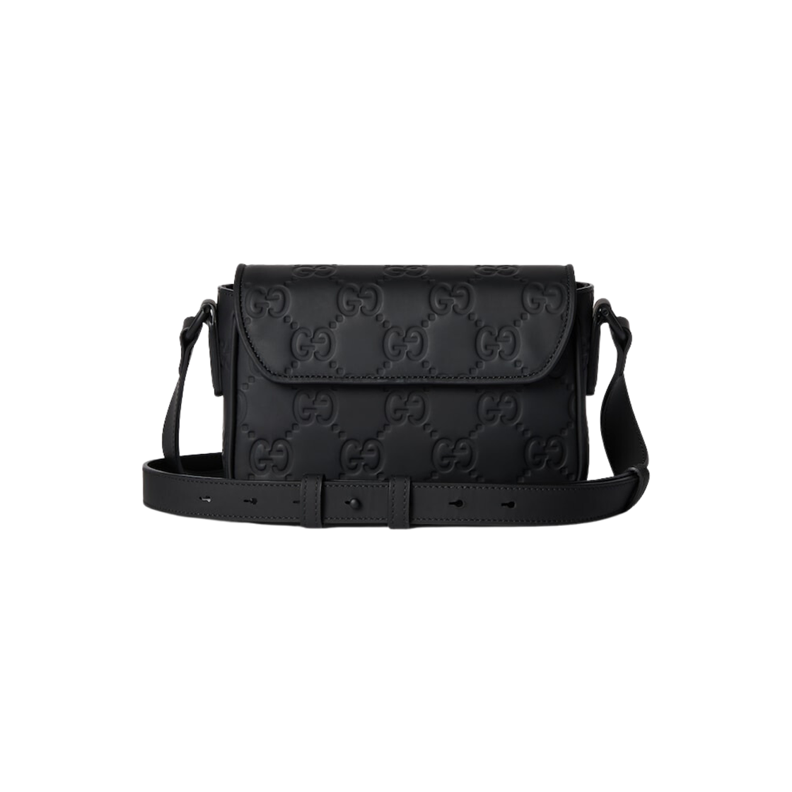 Gucci GG Rubber-Effect Super Mini Bag Black 상세 이미지 3