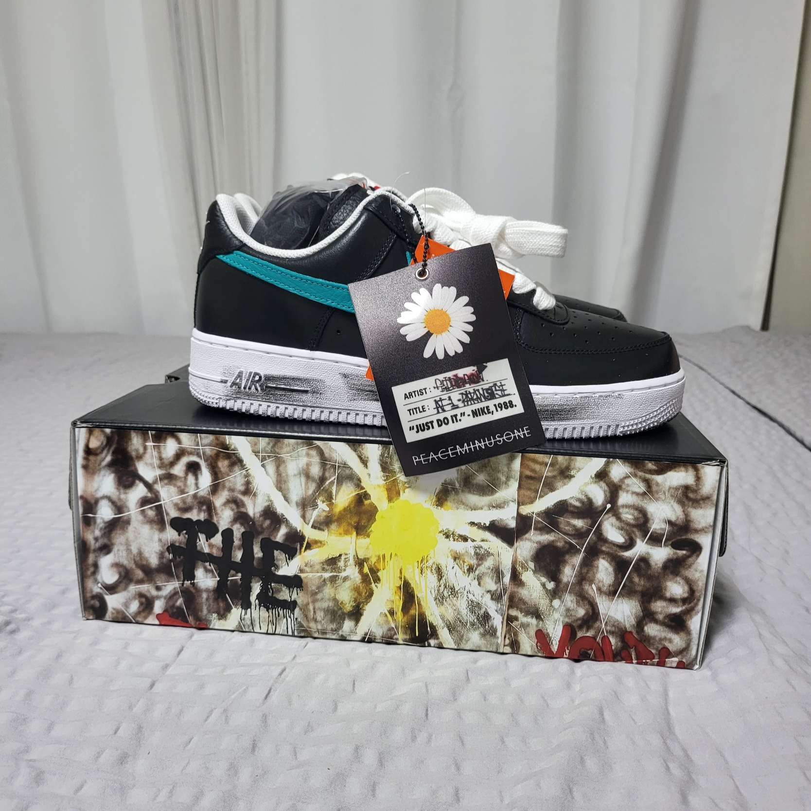 Nike x Peaceminusone Air Force 1 Low Para-Noise 3.0 Black and Multicolor 착용 스타일 - 2