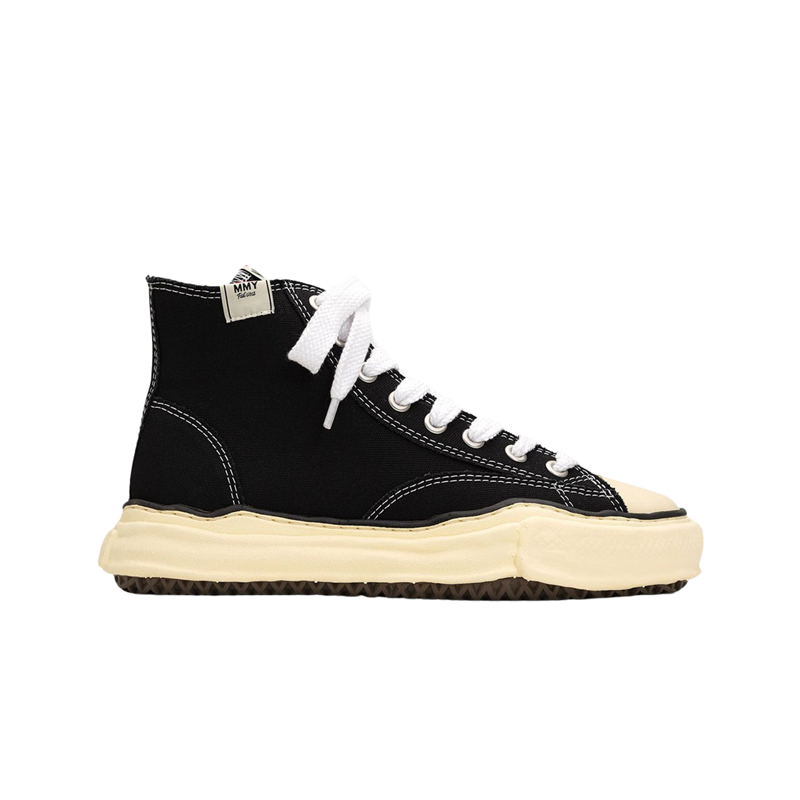 A13FW737-BLACK Maison Mihara Yasuhiro Peterson OG VL Sole Canvas High-top Sneakers Black
