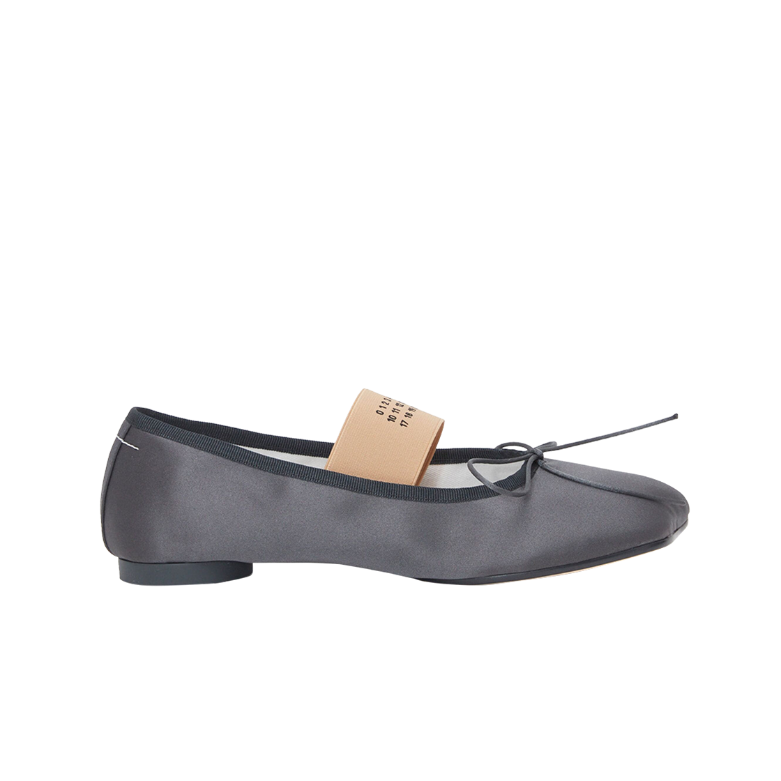 S59WZ0093P5560T6057 (W) MM6 Maison Margiela Anatomic Ballerinas Flat Dark Shadow Black