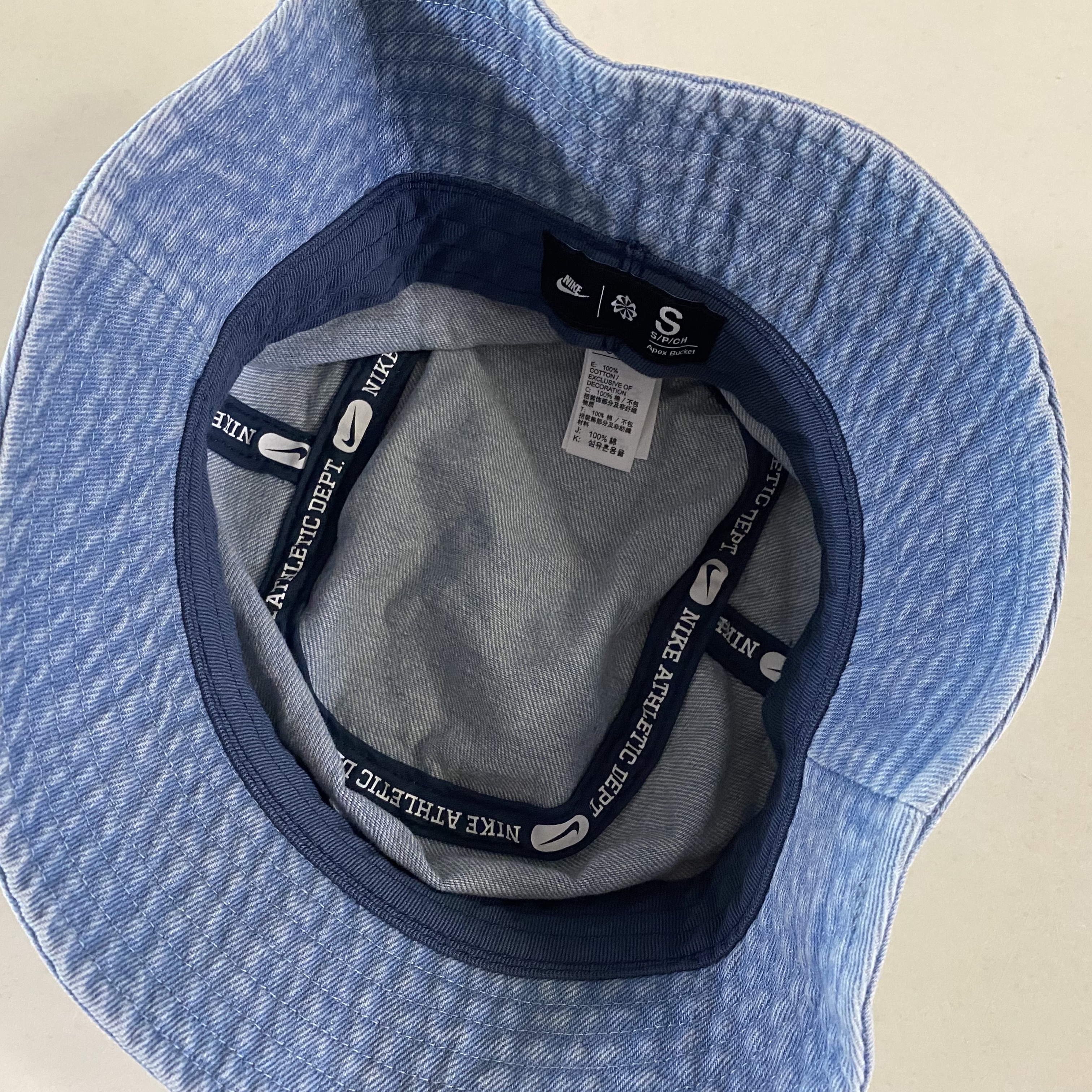 Nike Apex Denim Bucket Hat Aegean Storm Thunder Blue 착용 스타일 - 2