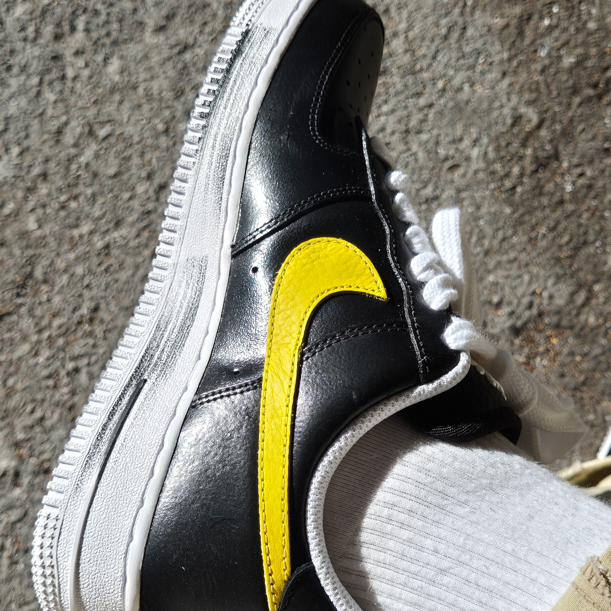 Nike x Peaceminusone Air Force 1 Low Para-Noise 3.0 Black and Multicolor 착용 스타일 - 1