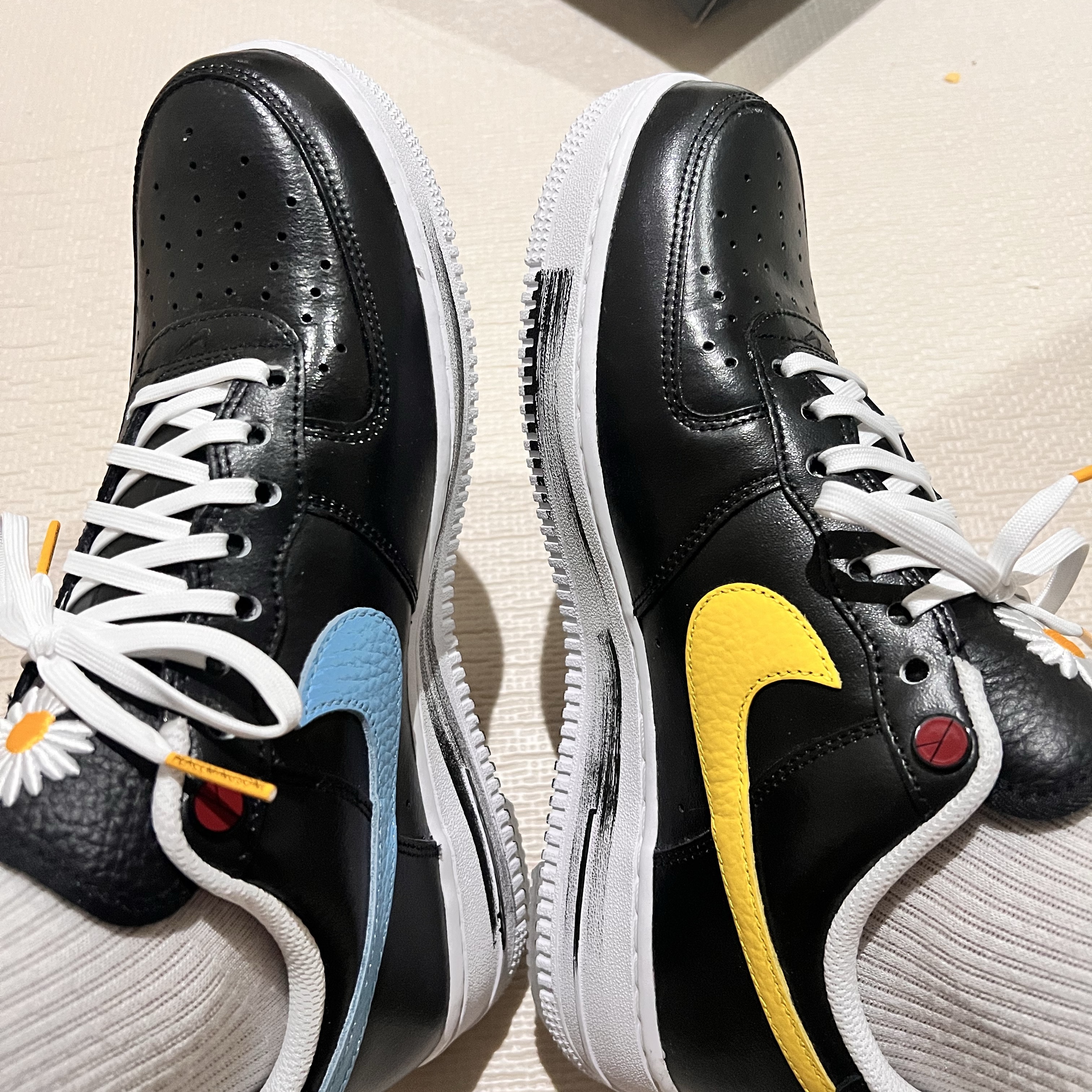 Nike x Peaceminusone Air Force 1 Low Para-Noise 3.0 Black and Multicolor 착용 스타일 - 1
