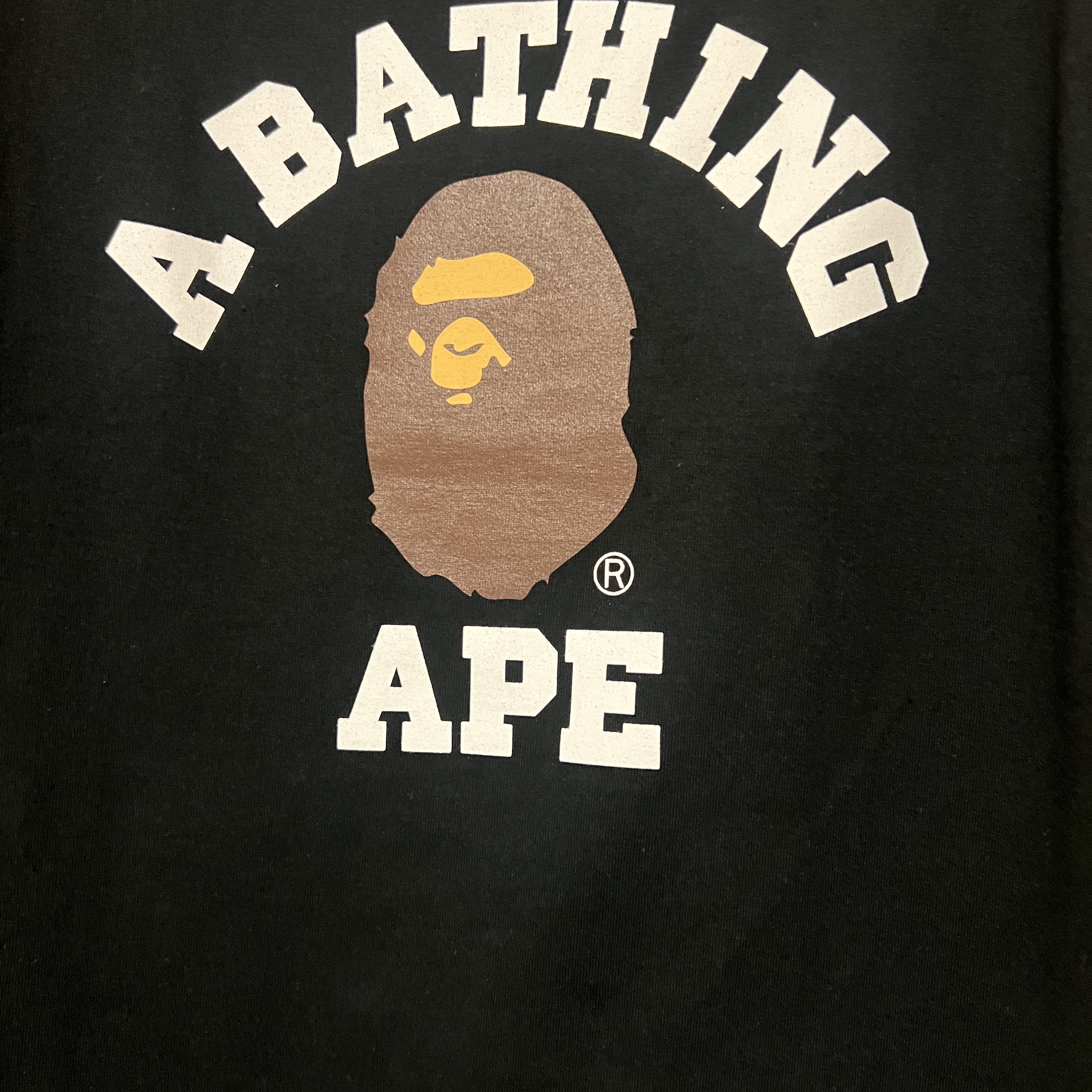 BAPE College T-Shirt Black 착용 스타일