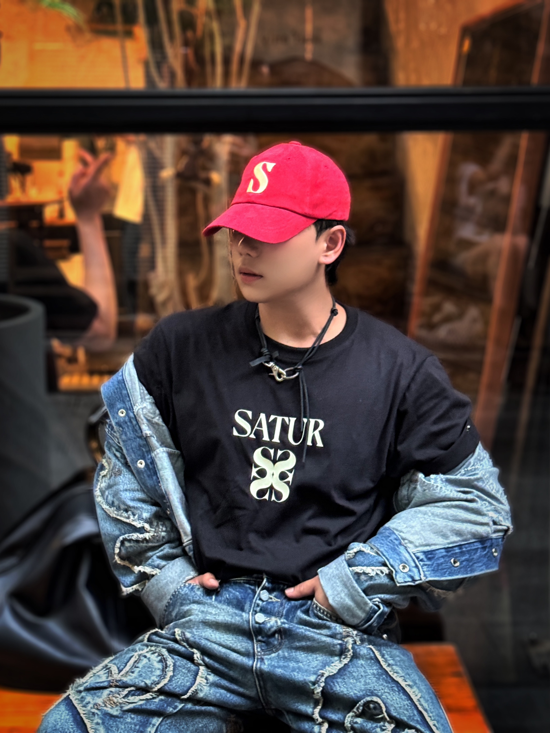 Thug Club Denim Tribal Pants Denim, Thug Club Tribal Jacket Denim 착용 스타일 - 6